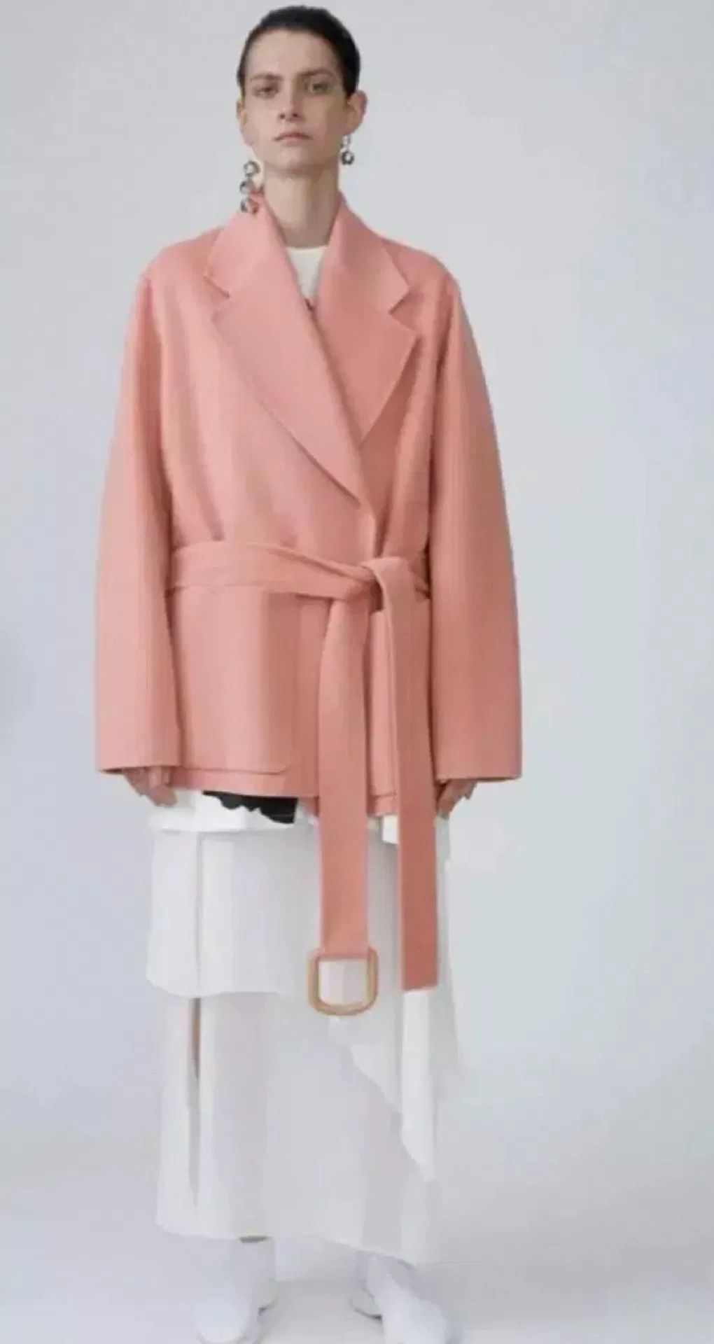 Acne Studios Acne Studios Pink Wool Coat Size XS / US 0-2 / IT 36-38 - 2 Thumbnail