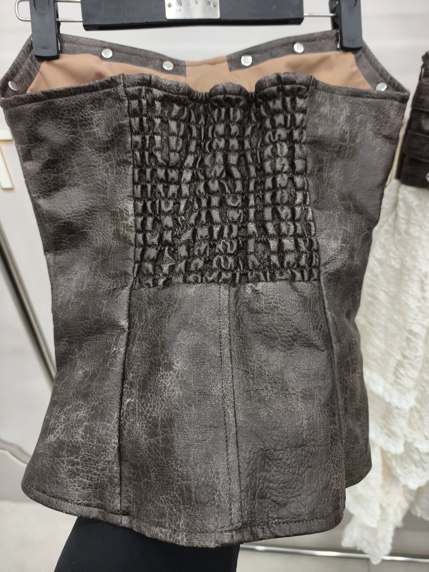 No Future Vintage Punk Style PU Top and Skirt Set Size M / US 6-8 / IT 42-44 - 5 Thumbnail