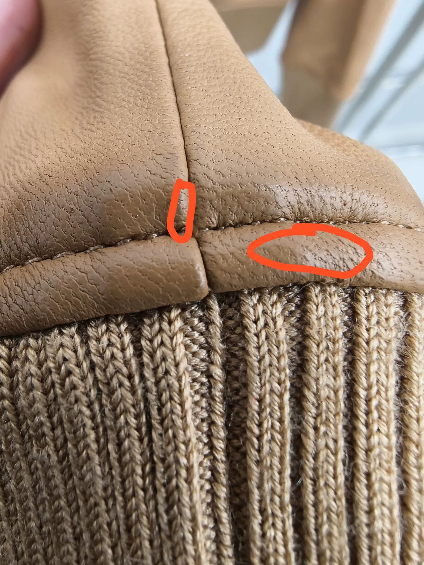 ONLY & SONS ONLY Beige Sheepskin Leather Jacket Size L / US 10 / IT 46 - 9 Thumbnail