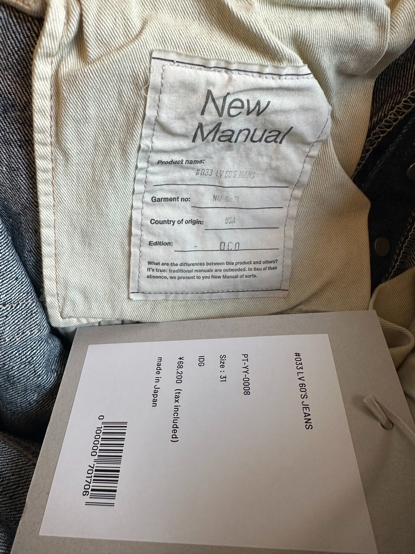 Fujito New Manual 033 LV 60'S Jeans Size US 31 - 4 Thumbnail