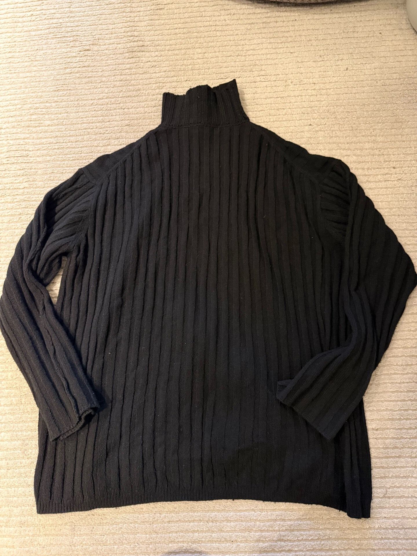 Yohji Yamamoto Yohji Yamamoto Black High Neck Sweater Size US L / EU 52-54 / 3 - 4 Thumbnail