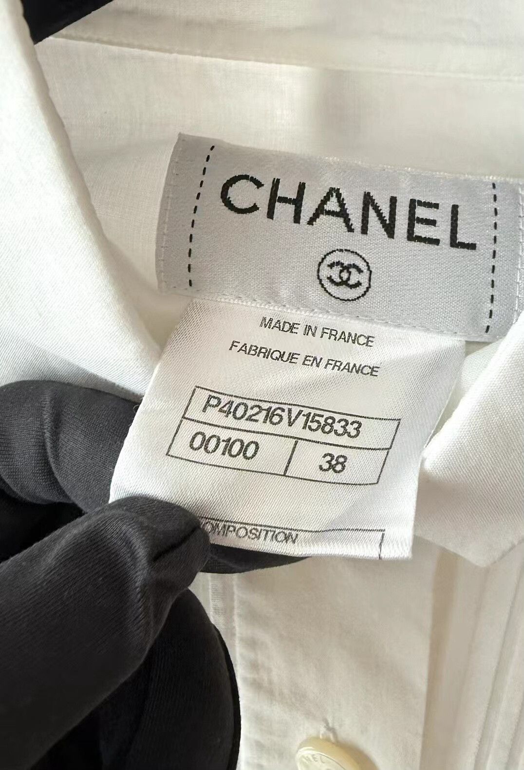 Chanel Chanel White Cotton Shirt Size S / US 4 / IT 40 - 7 Thumbnail