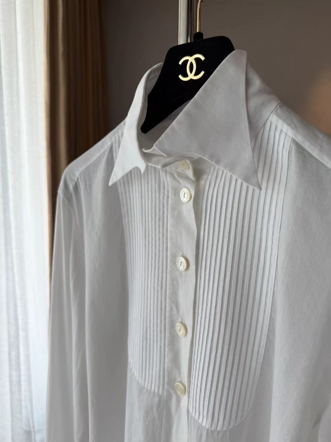 Chanel Chanel White Cotton Shirt Size S / US 4 / IT 40 - 5 Thumbnail