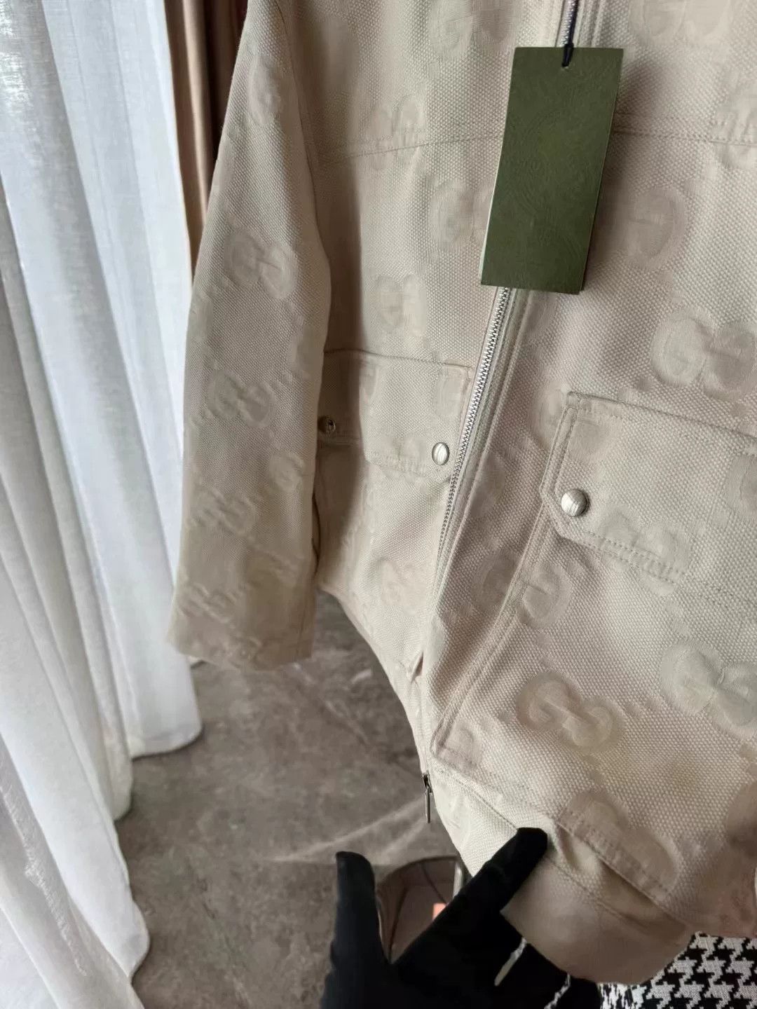 Gucci Gucci Beige Logo Denim Hooded Jacket Size XXS / US 00 / IT 34 - 3 Thumbnail