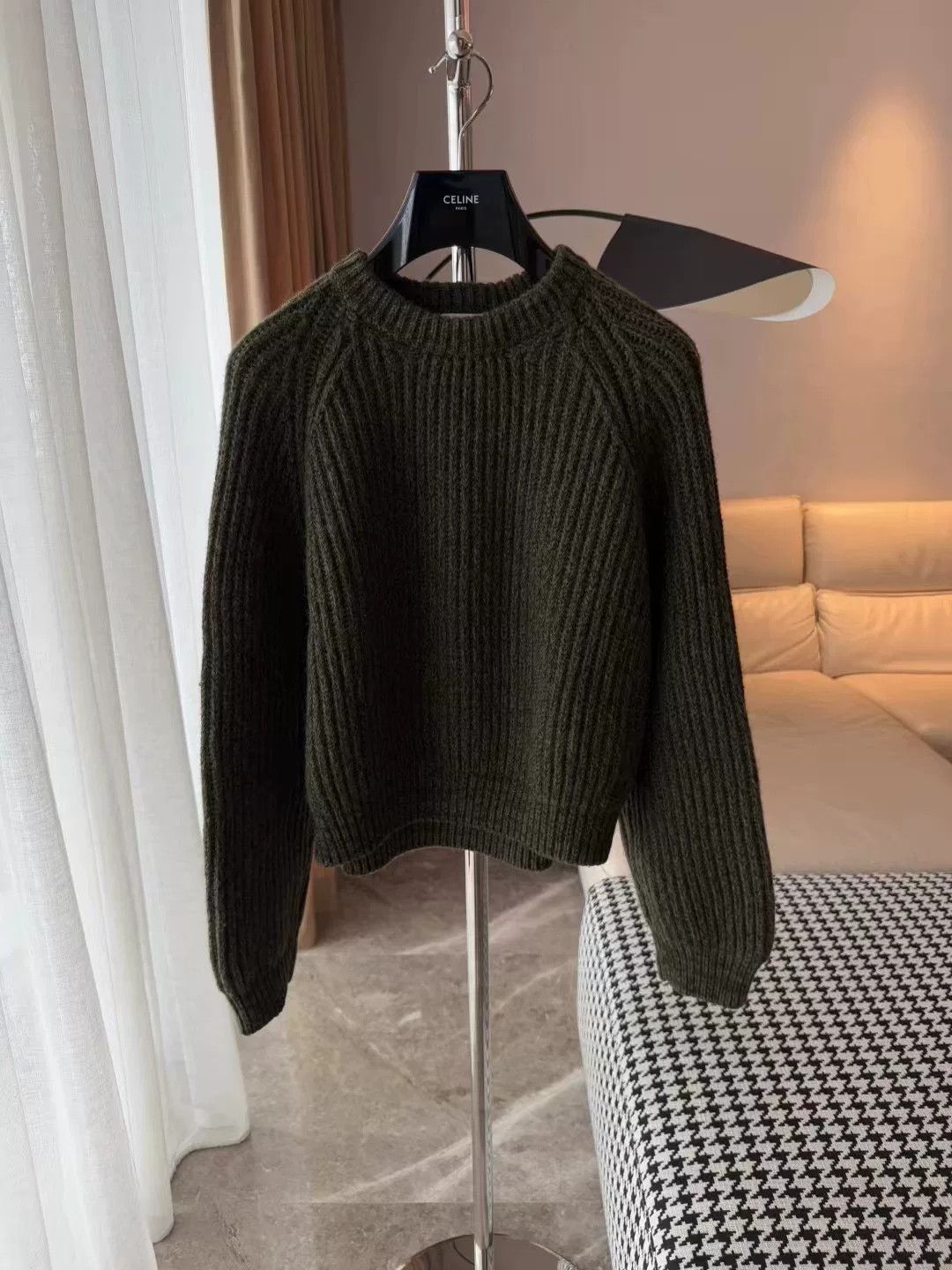 Celine Celine Wool and Leather Sweater Size XS / US 0-2 / IT 36-38 - 2 Thumbnail