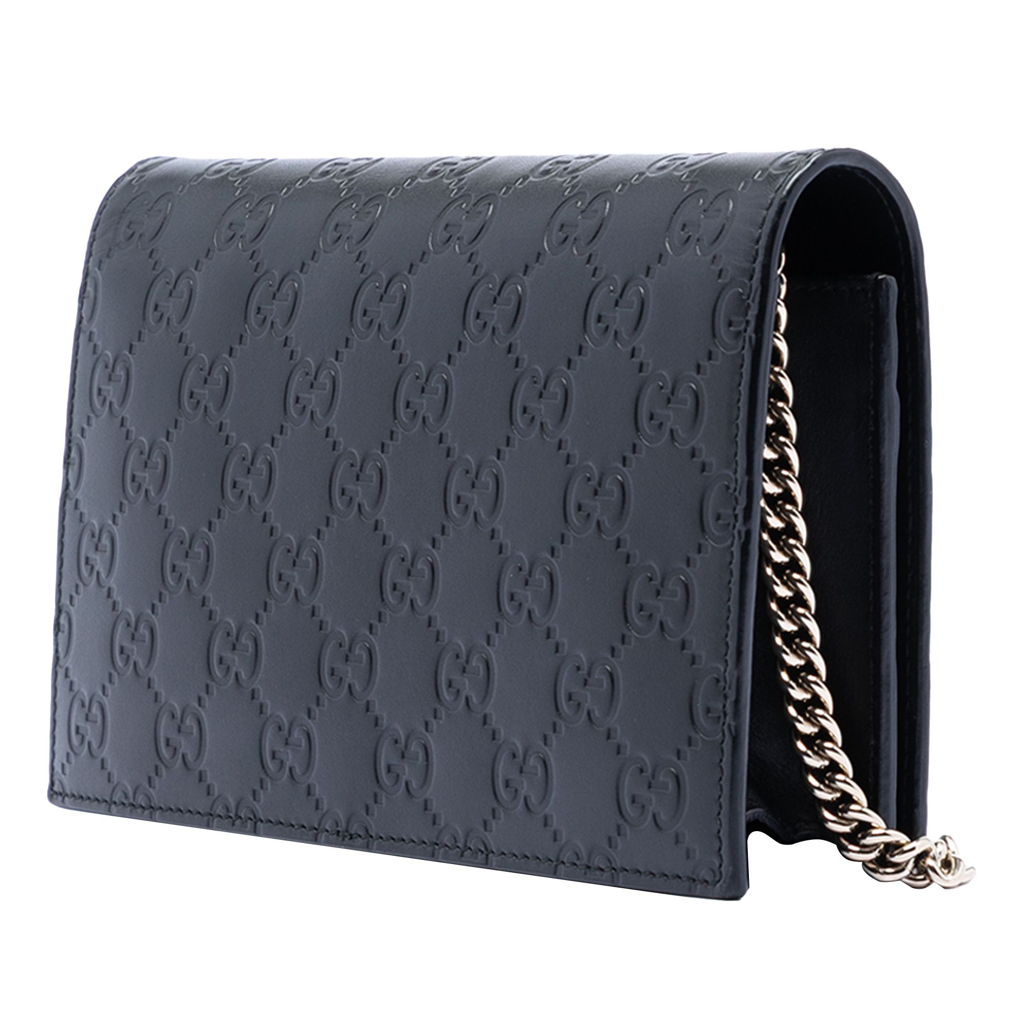 Gucci Gucci Mini Guccissima Bow Signature Wallet On Chain Size ONE SIZE - 2 Thumbnail