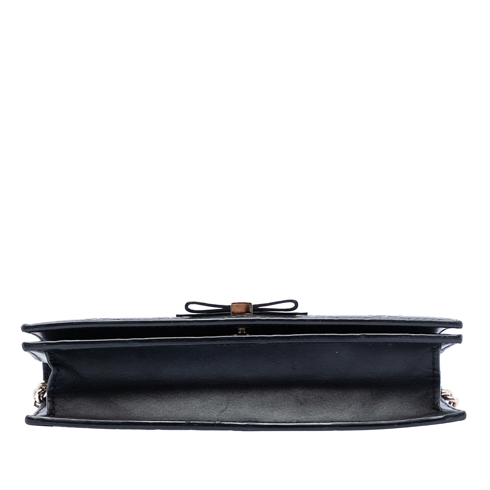 Gucci Gucci Mini Guccissima Bow Signature Wallet On Chain Size ONE SIZE - 3 Thumbnail