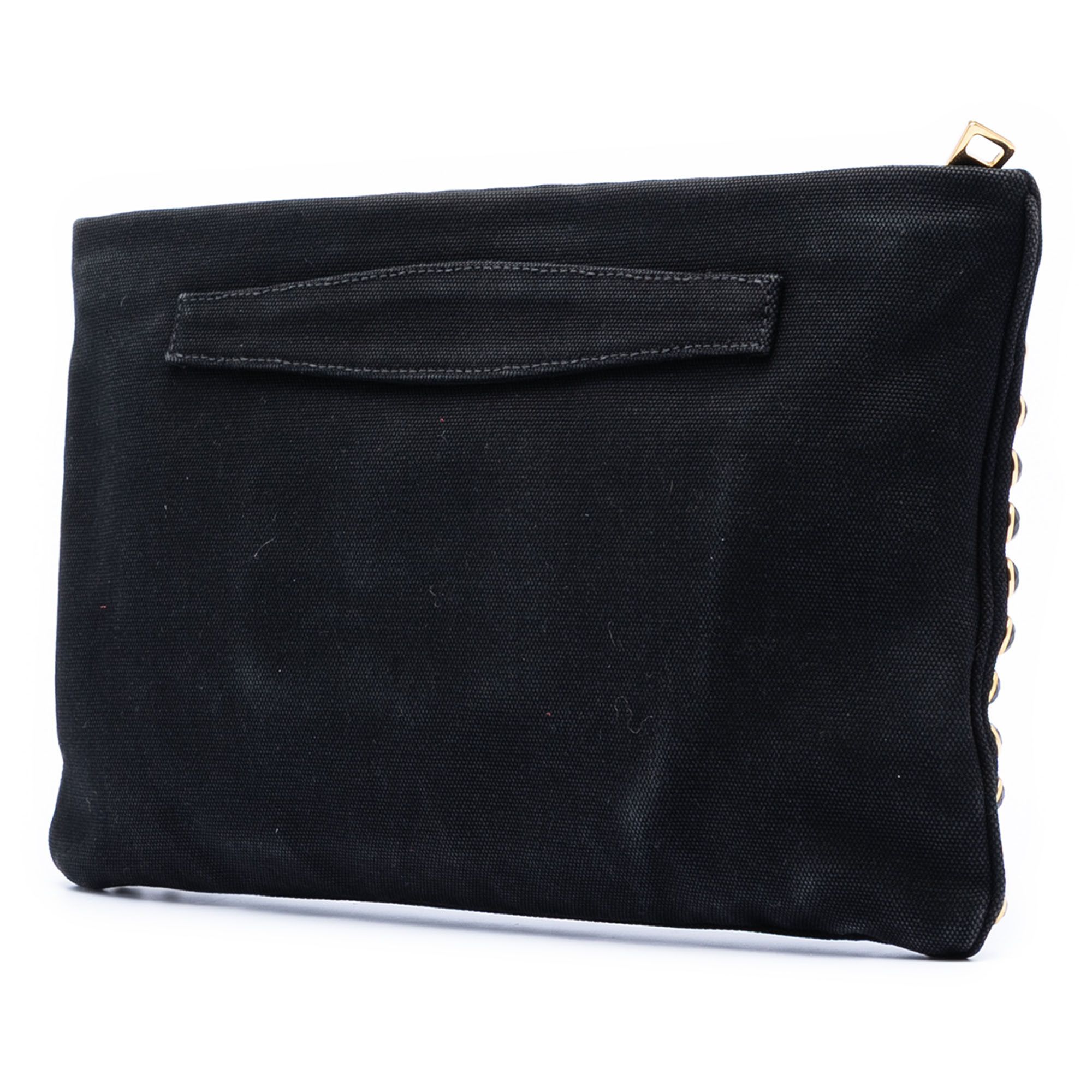 Prada Prada Canvas Canapa Studded Vernice Clutch Size ONE SIZE - 2 Thumbnail