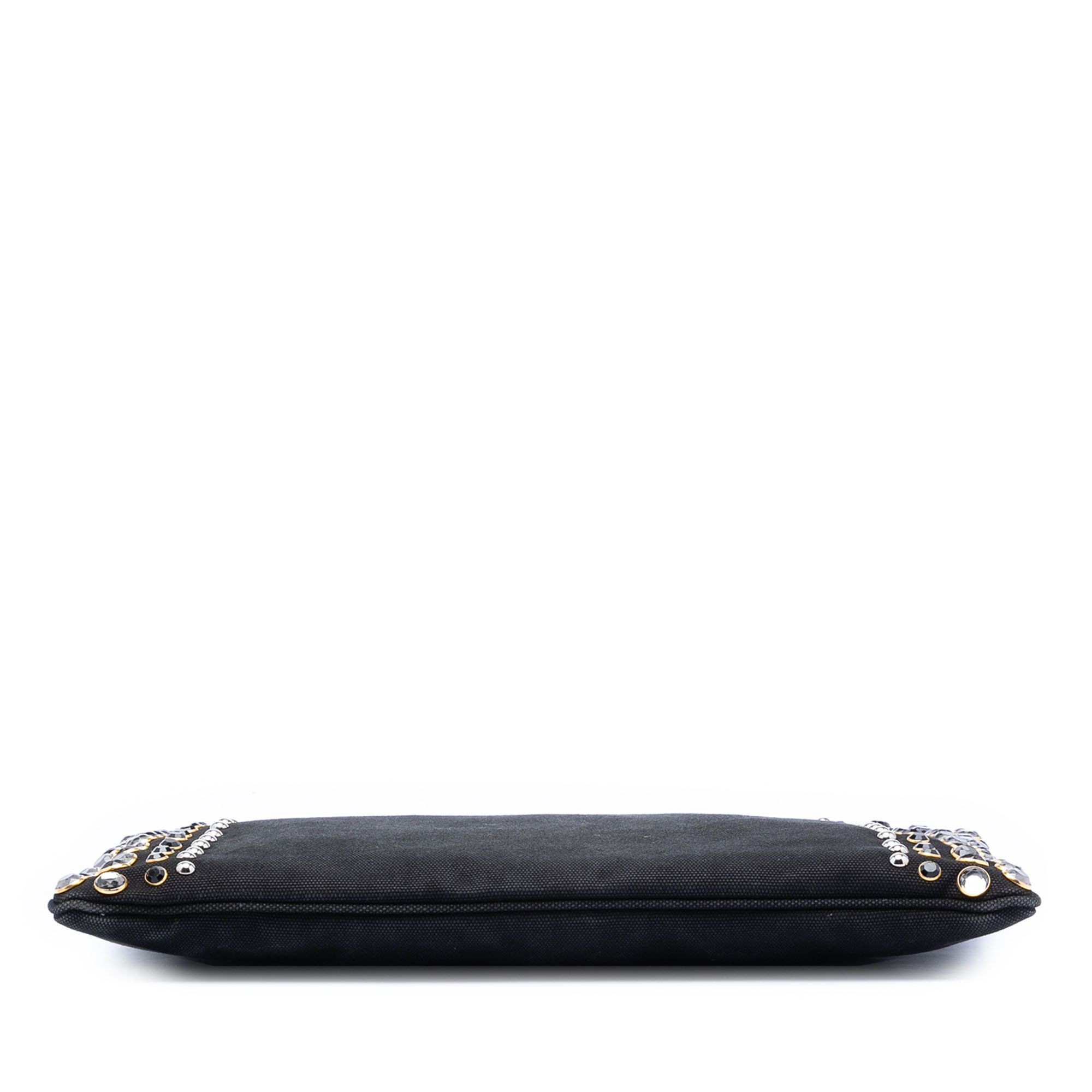 Prada Prada Canvas Canapa Studded Vernice Clutch Size ONE SIZE - 3 Thumbnail
