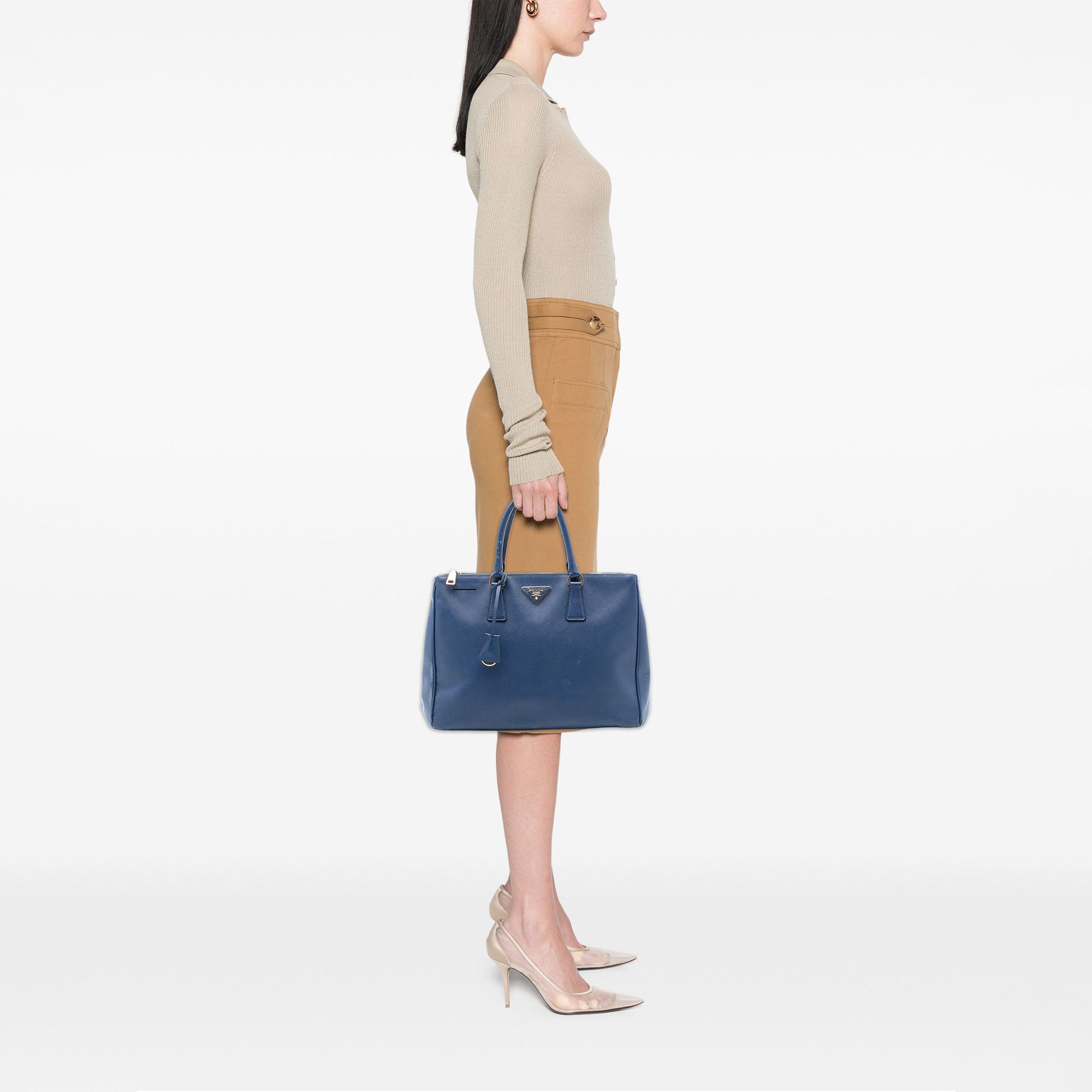 Prada Prada Large Saffiano Lux Galleria Double Zip Tote Size ONE SIZE - 6 Thumbnail