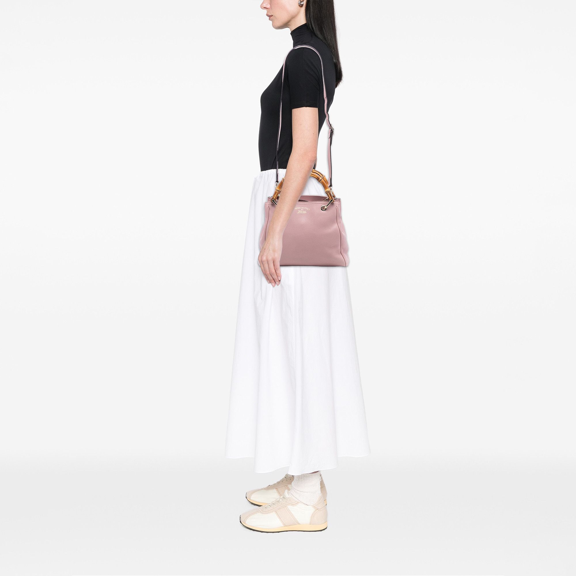 Gucci Gucci Small Calfskin Bamboo Shopper Satchel Size ONE SIZE - 7 Thumbnail