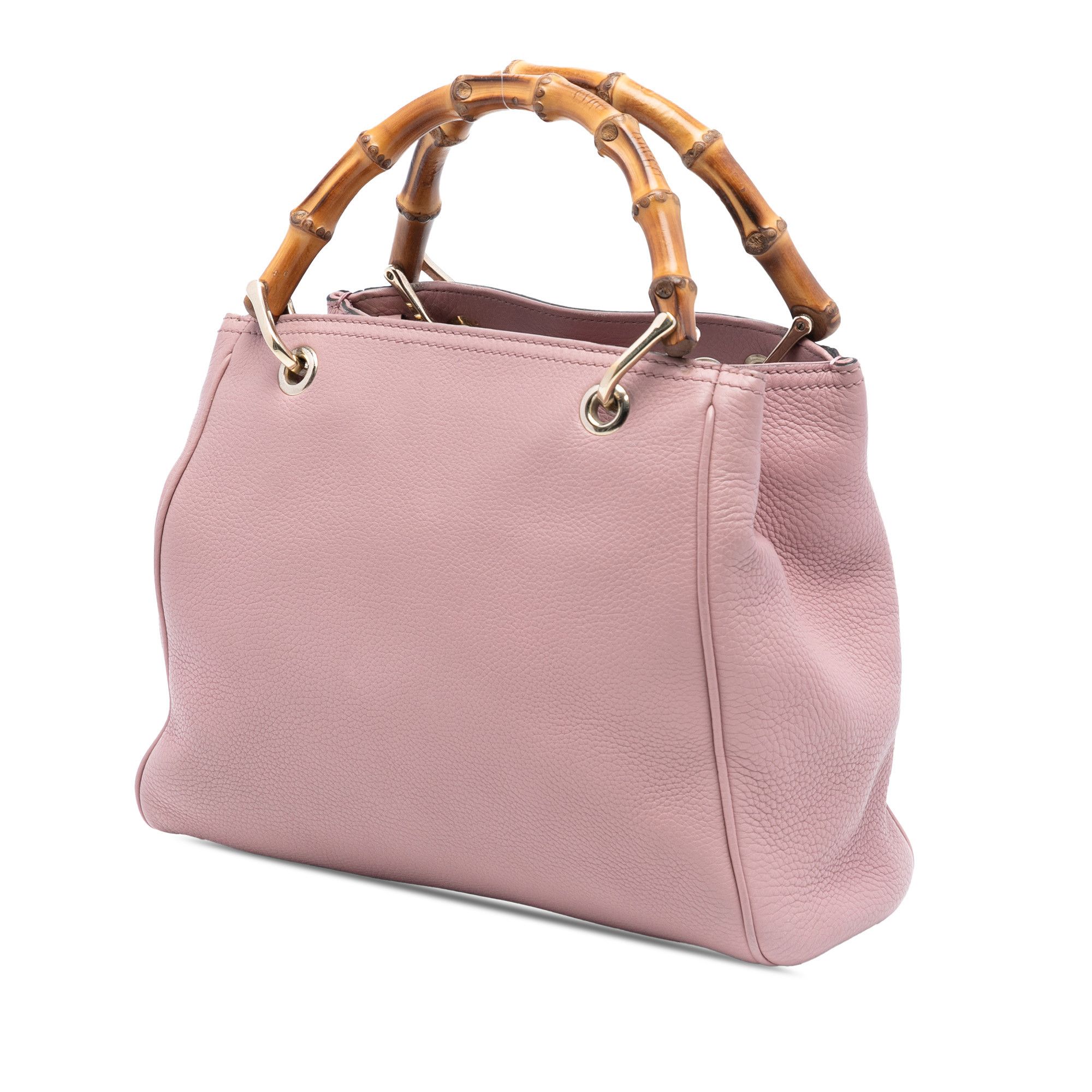 Gucci Gucci Small Calfskin Bamboo Shopper Satchel Size ONE SIZE - 2 Thumbnail