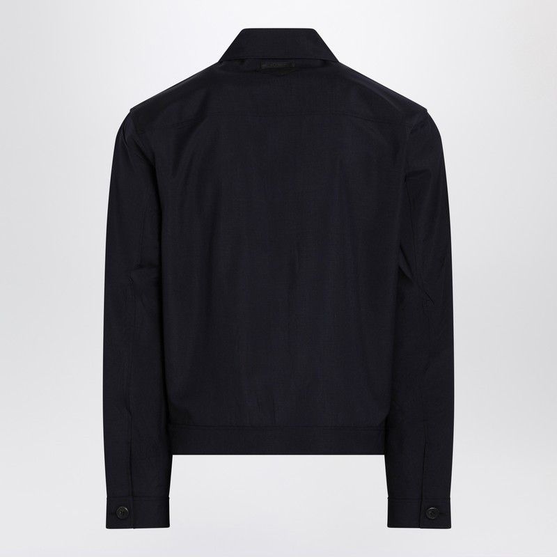 Prada Prada Blue Wool And Mohair Jacket Size US M / EU 48-50 / 2 - 2 Thumbnail