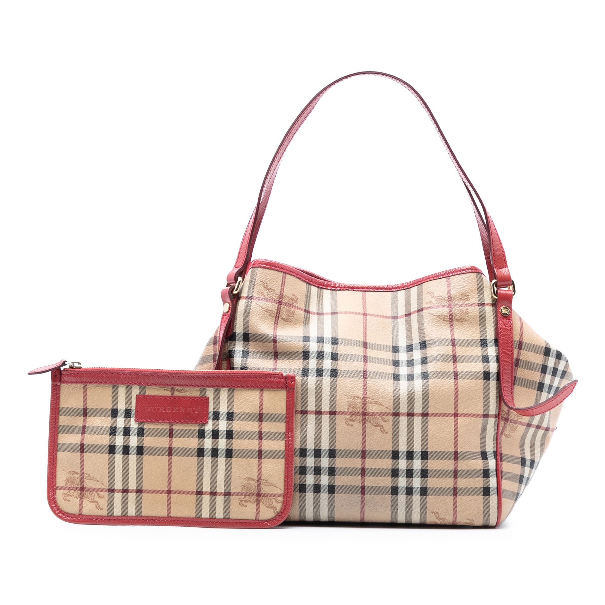 Burberry Burberry Small Haymarket Check Coated Canvas Canterbury Tote Size ONE SIZE - 8 Thumbnail