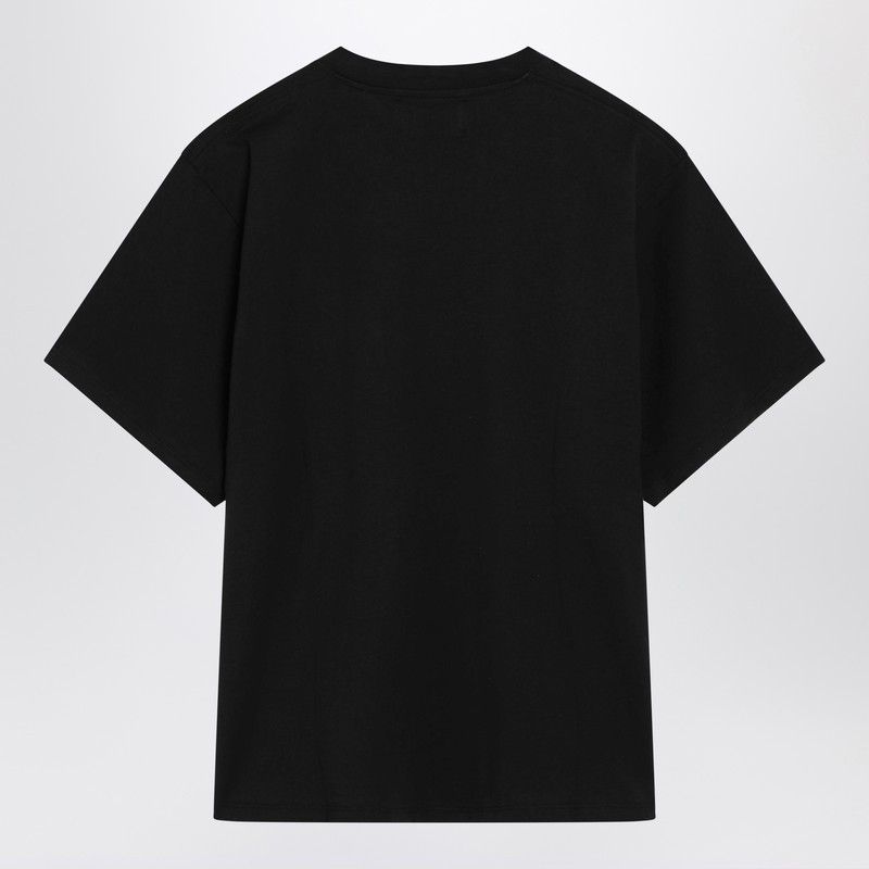 Loulou de Saison Loulou De Saison Black Cotton Crew Neck T-Shirt Size L / US 10 / IT 46 - 2 Thumbnail