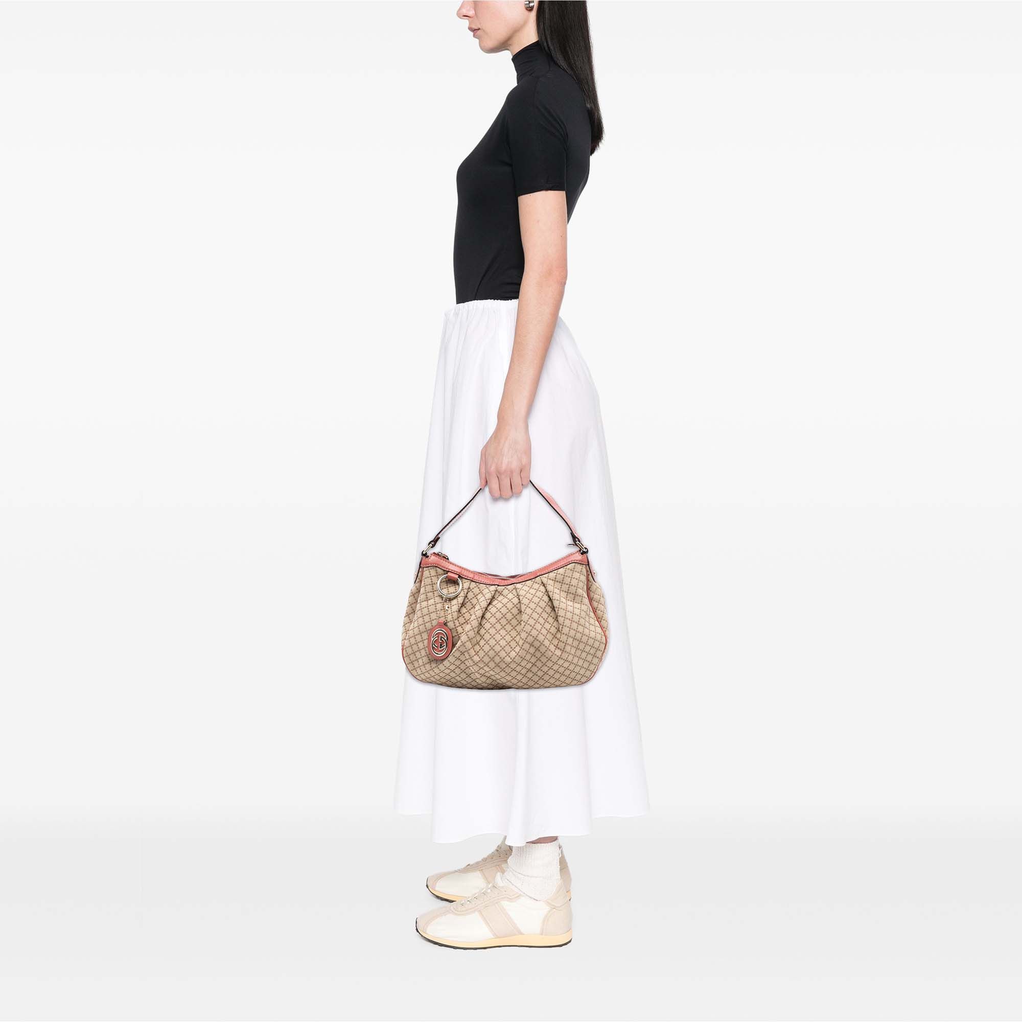 Gucci Gucci Diamante Canvas Sukey Shoulder Bag Size ONE SIZE - 7 Thumbnail