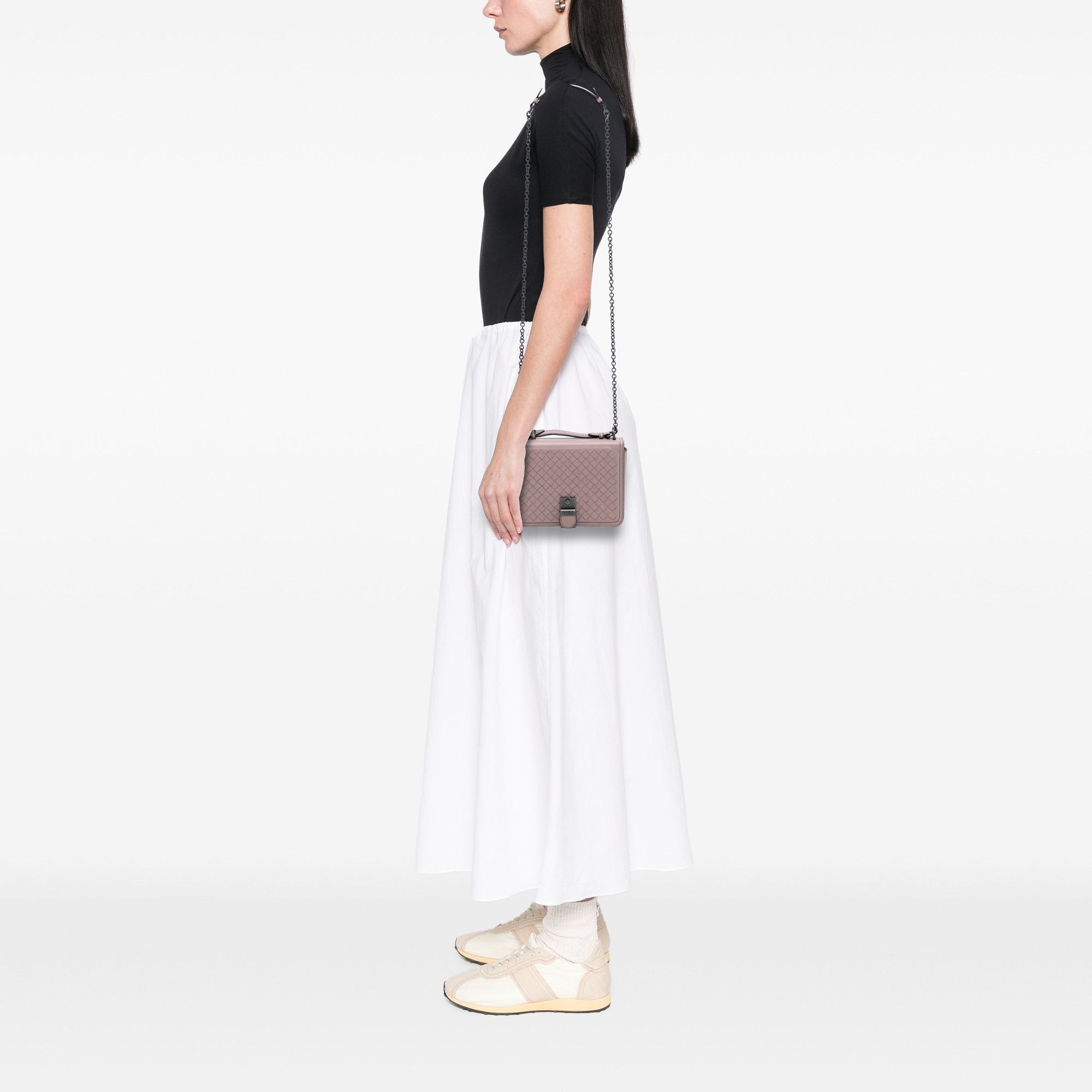 Bottega Veneta Bottega Veneta Small Nappa Intrecciato Runway Shoulder Bag Size ONE SIZE - 7 Thumbnail
