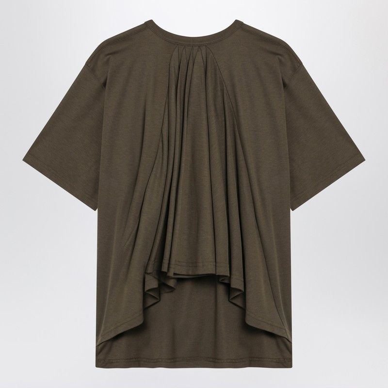 Jacquemus Jacquemus Khaki T-Shirt With Pleats On The Back Size XS / US 0-2 / IT 36-38 - 2 Thumbnail