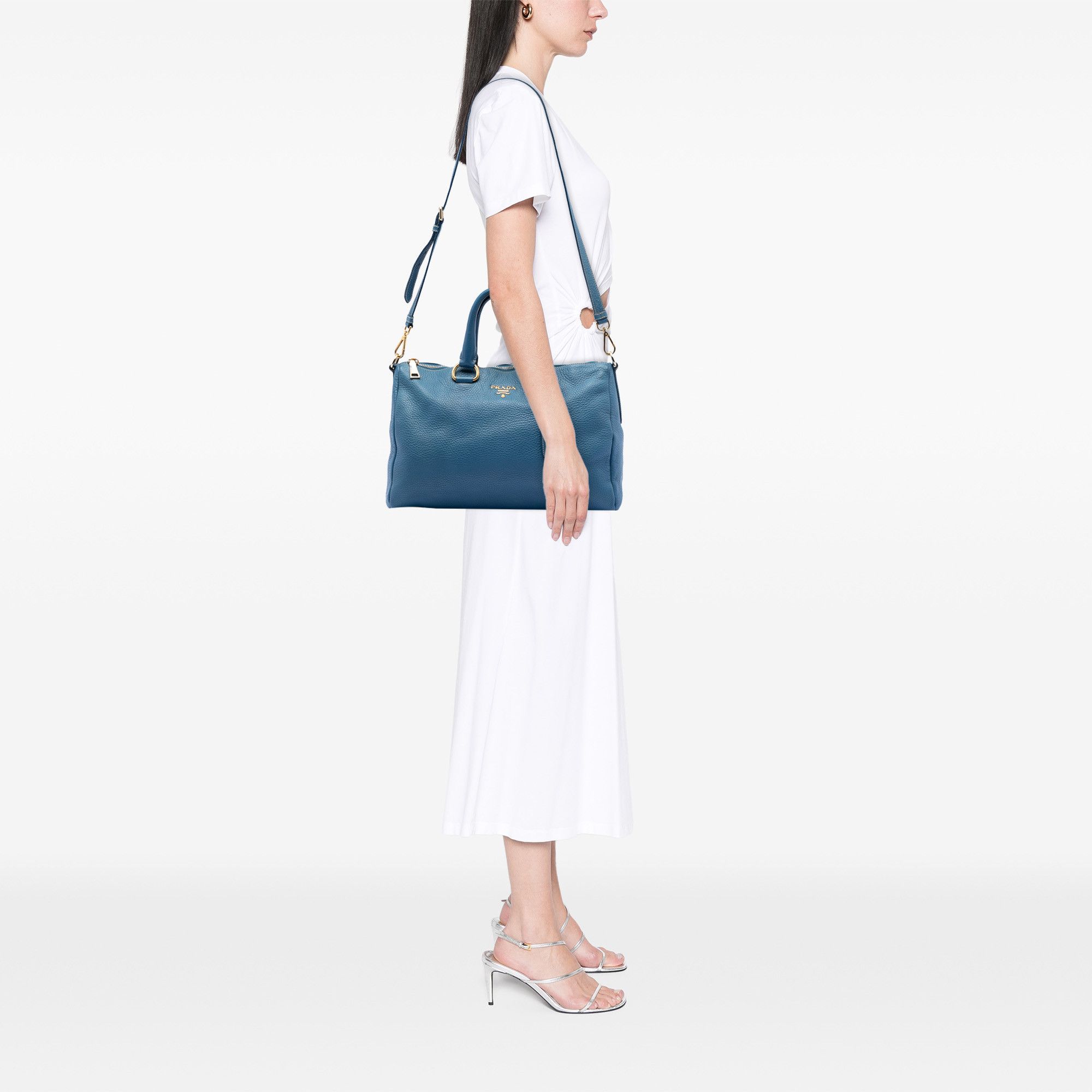 Prada Prada Vitello Daino Zip Top Satchel Size ONE SIZE - 6 Thumbnail