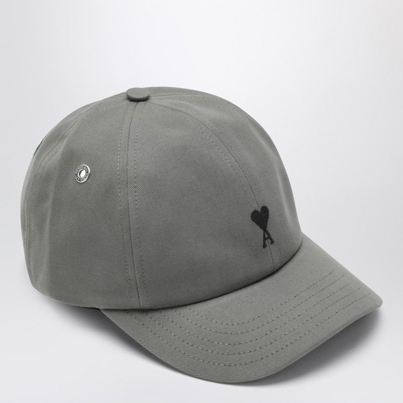 AMI Ami Paris Ami De Coeur Grey Baseball Cap Size ONE SIZE - 2 Thumbnail