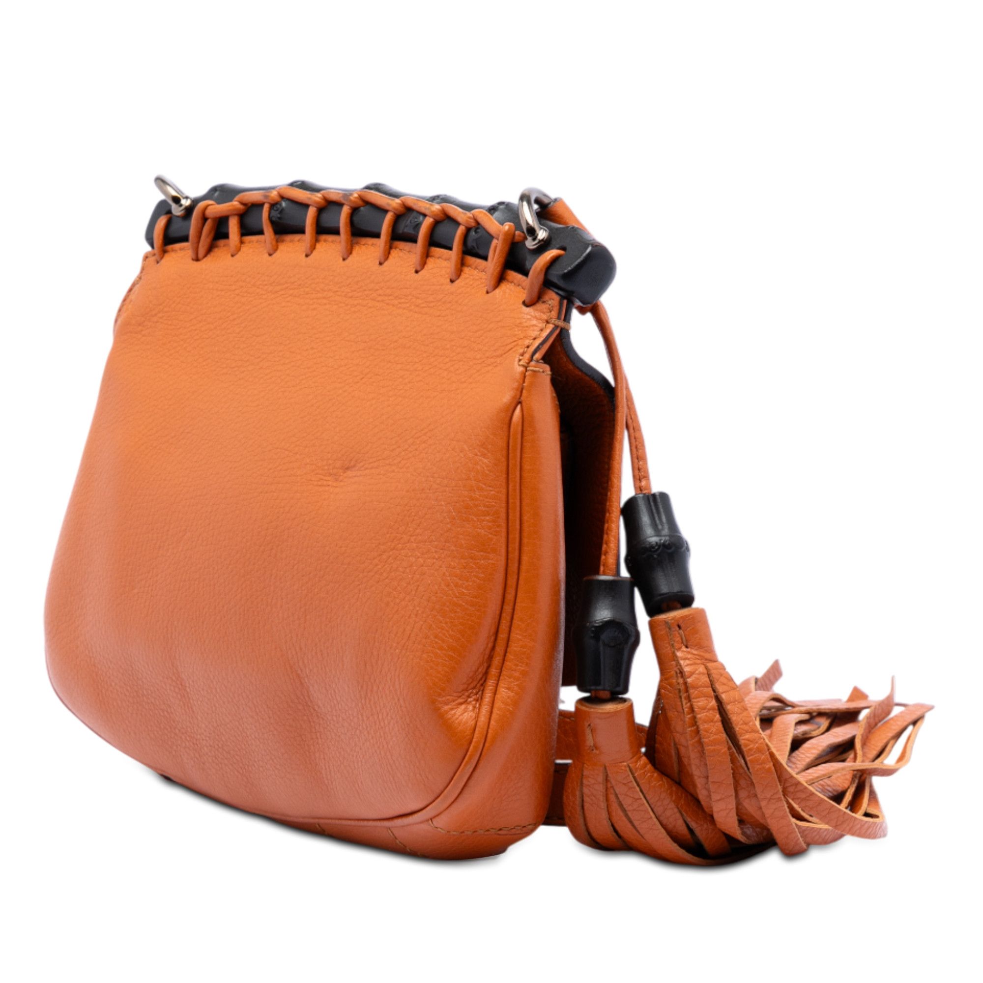 Gucci Gucci Small Leather Bamboo Nouveau Fringe Crossbody Size ONE SIZE - 2 Thumbnail