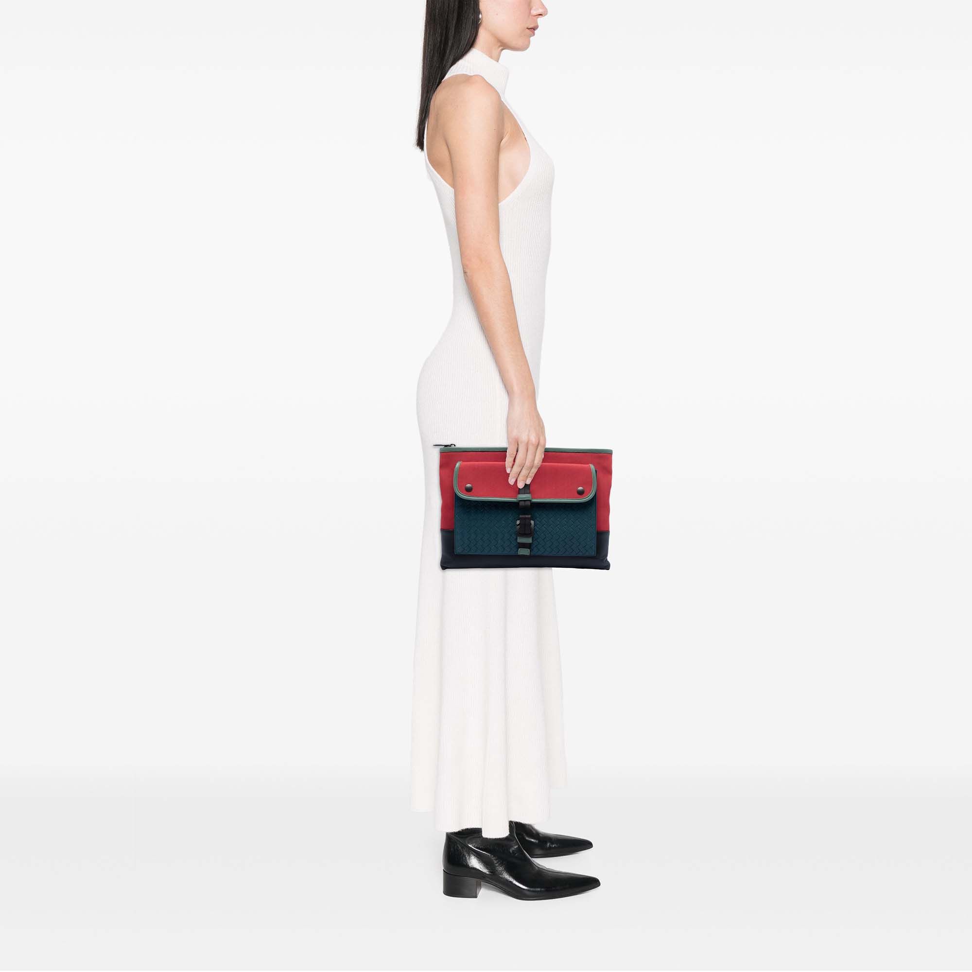 Bottega Veneta Bottega Veneta Canvas and Nappa Intrecciato Clutch Size ONE SIZE - 7 Thumbnail