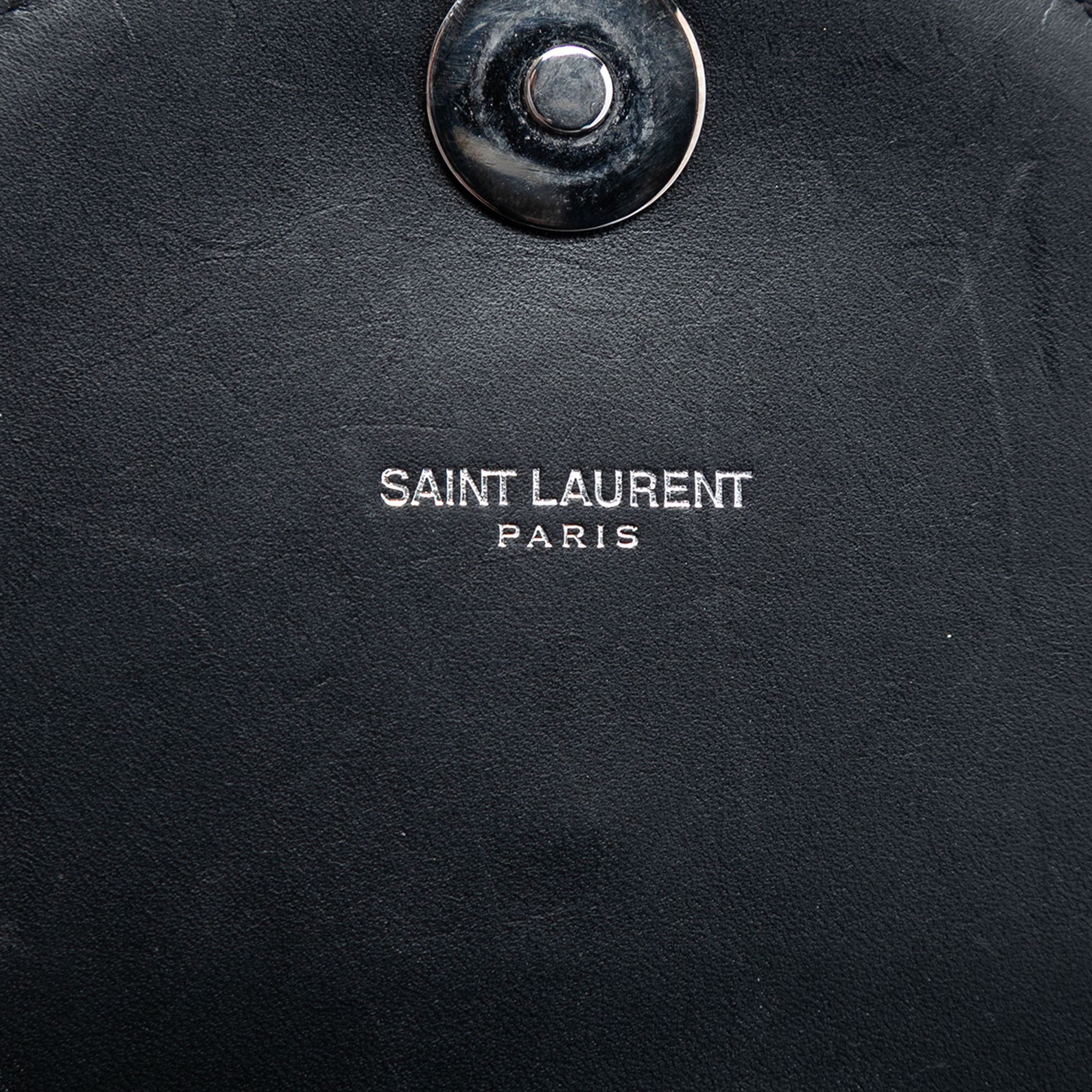 Yves Saint Laurent Yves Saint Laurent Studded Chevron Calfskin Monogram Envelope Chain Flap Size ONE SIZE - 5 Thumbnail