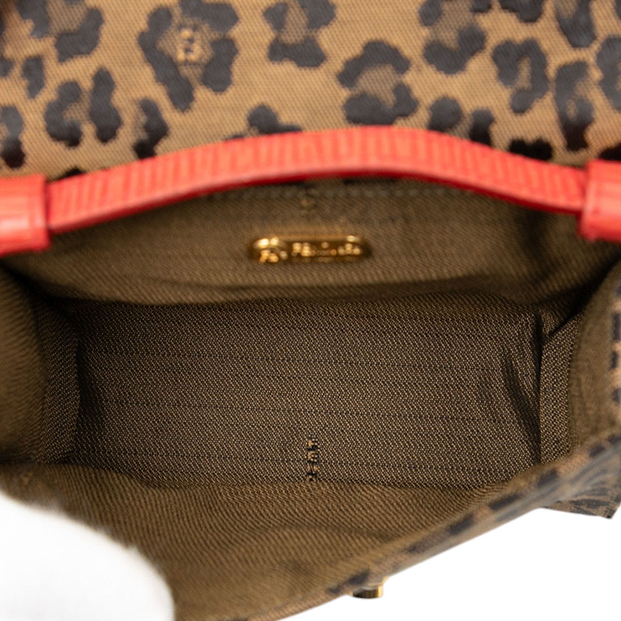 Fendi Fendi Mini Leopard Print Canvas Flap Crossbody Size ONE SIZE - 4 Thumbnail