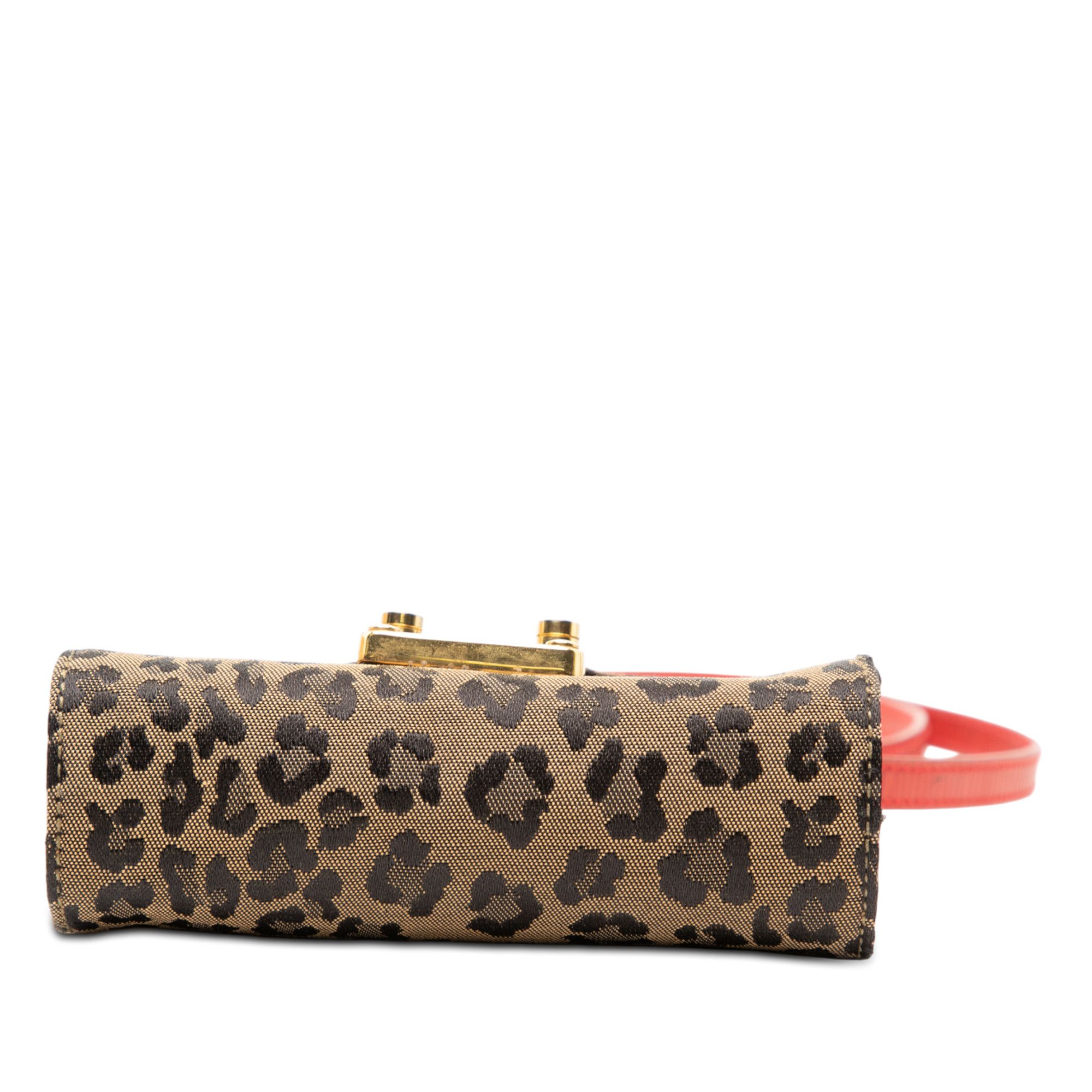 Fendi Fendi Mini Leopard Print Canvas Flap Crossbody Size ONE SIZE - 3 Thumbnail