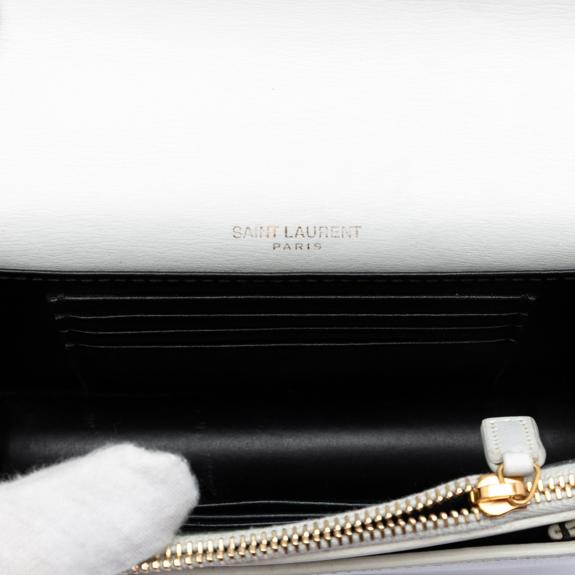 Yves Saint Laurent Yves Saint Laurent Mini Bicolor Calfskin Monogram Sunset Wallet on Chain Size ONE SIZE - 4 Thumbnail