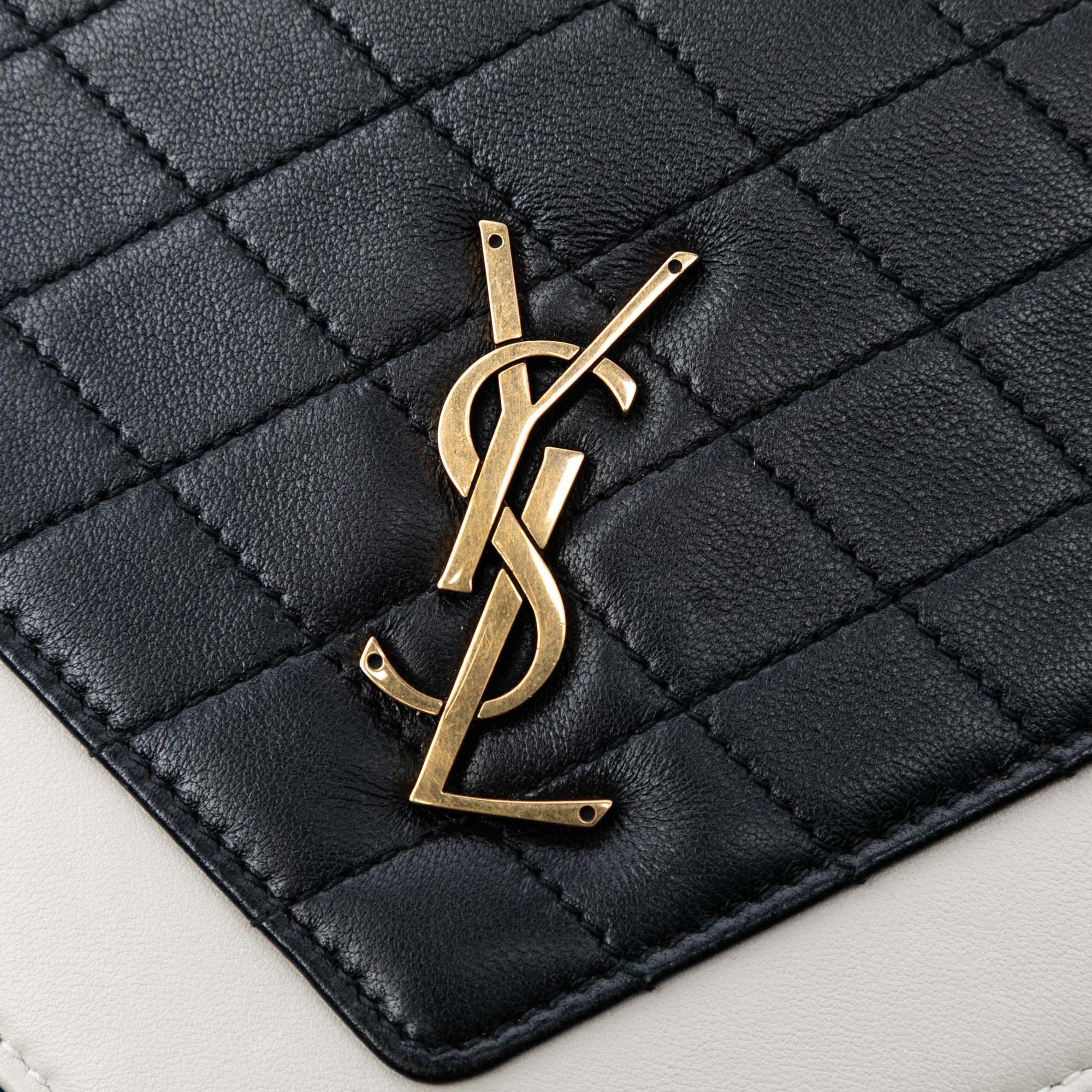 Yves Saint Laurent Yves Saint Laurent Bicolor Quilted Lambskin Gaby Crossbody Size ONE SIZE - 6 Thumbnail