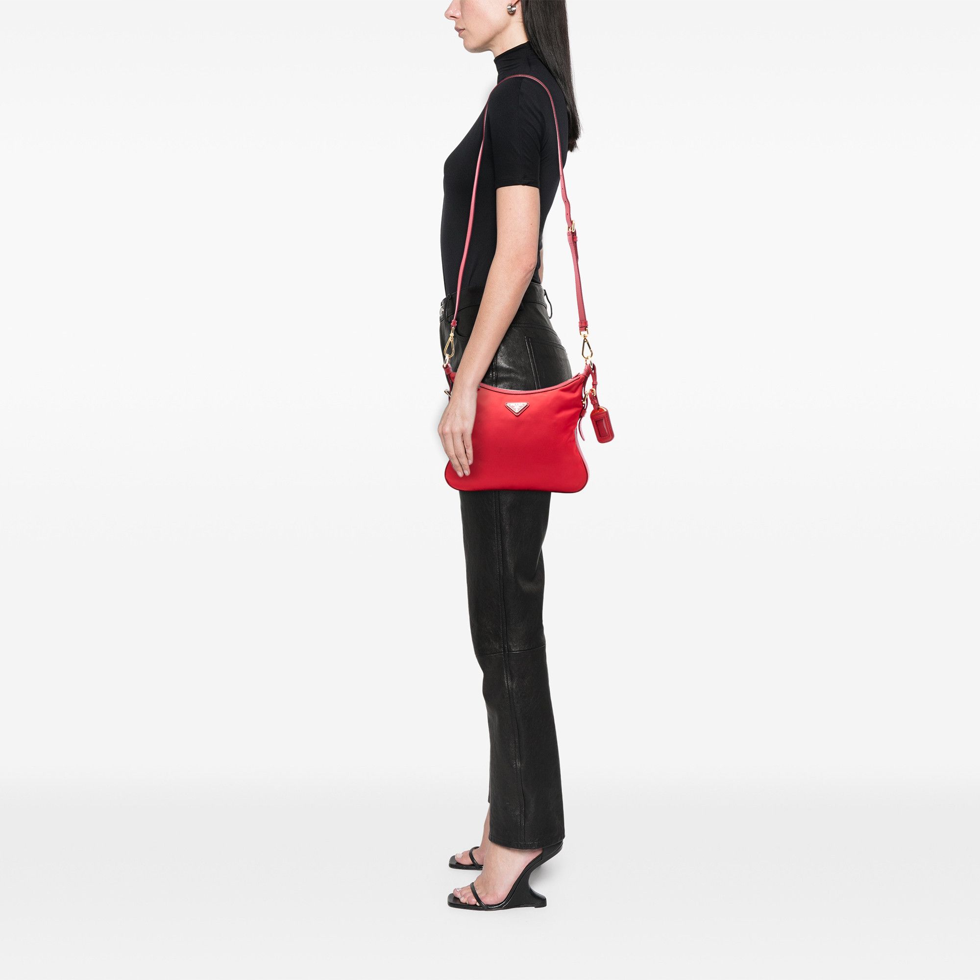 Prada Prada Saffiano Trimmed Tessuto Zip Top Crossbody Size ONE SIZE - 6 Thumbnail