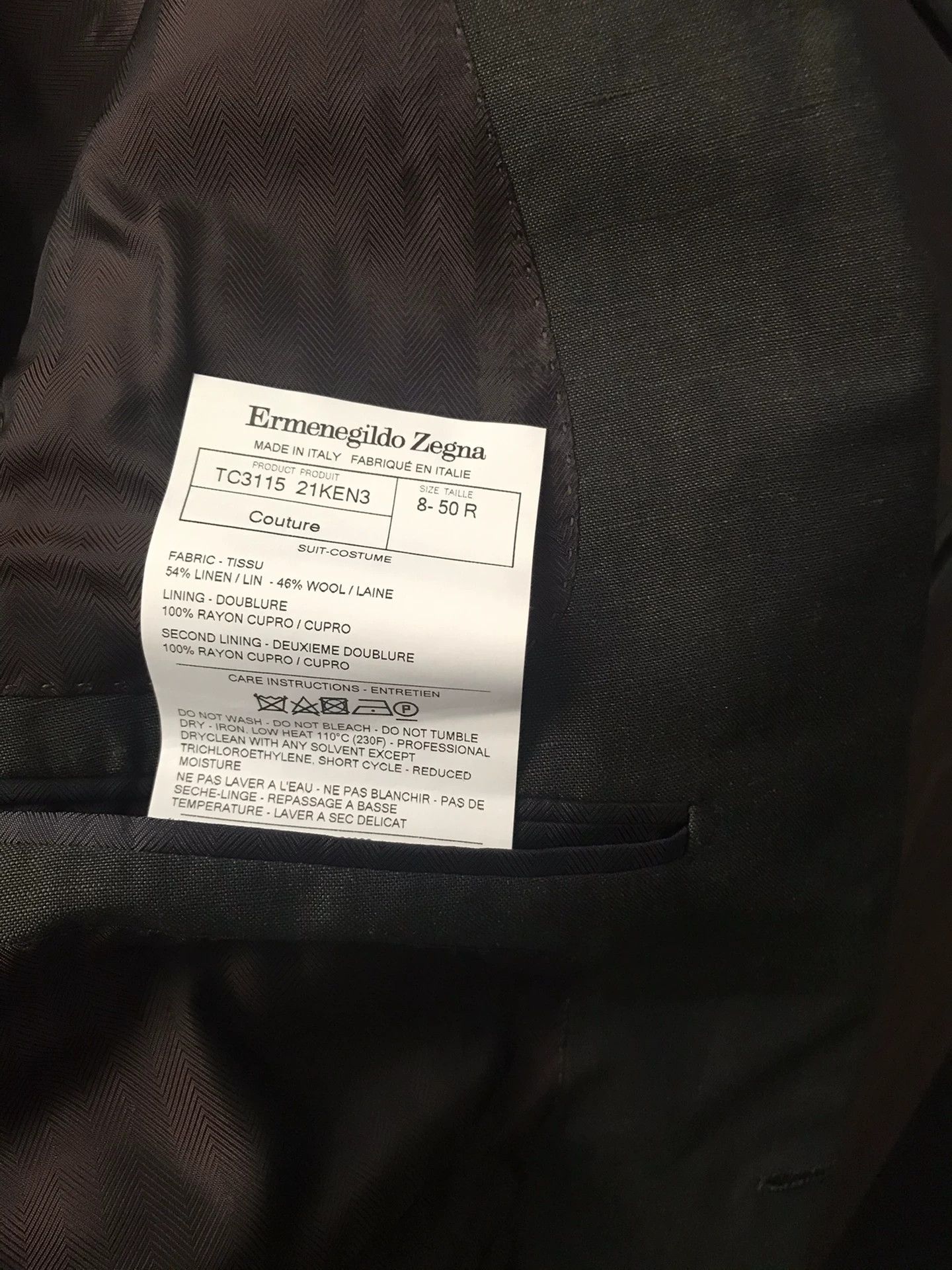 Ermenegildo Zegna zegna high-end handmade suit set size 50 Size US L / EU 52-54 / 3 - 6 Thumbnail