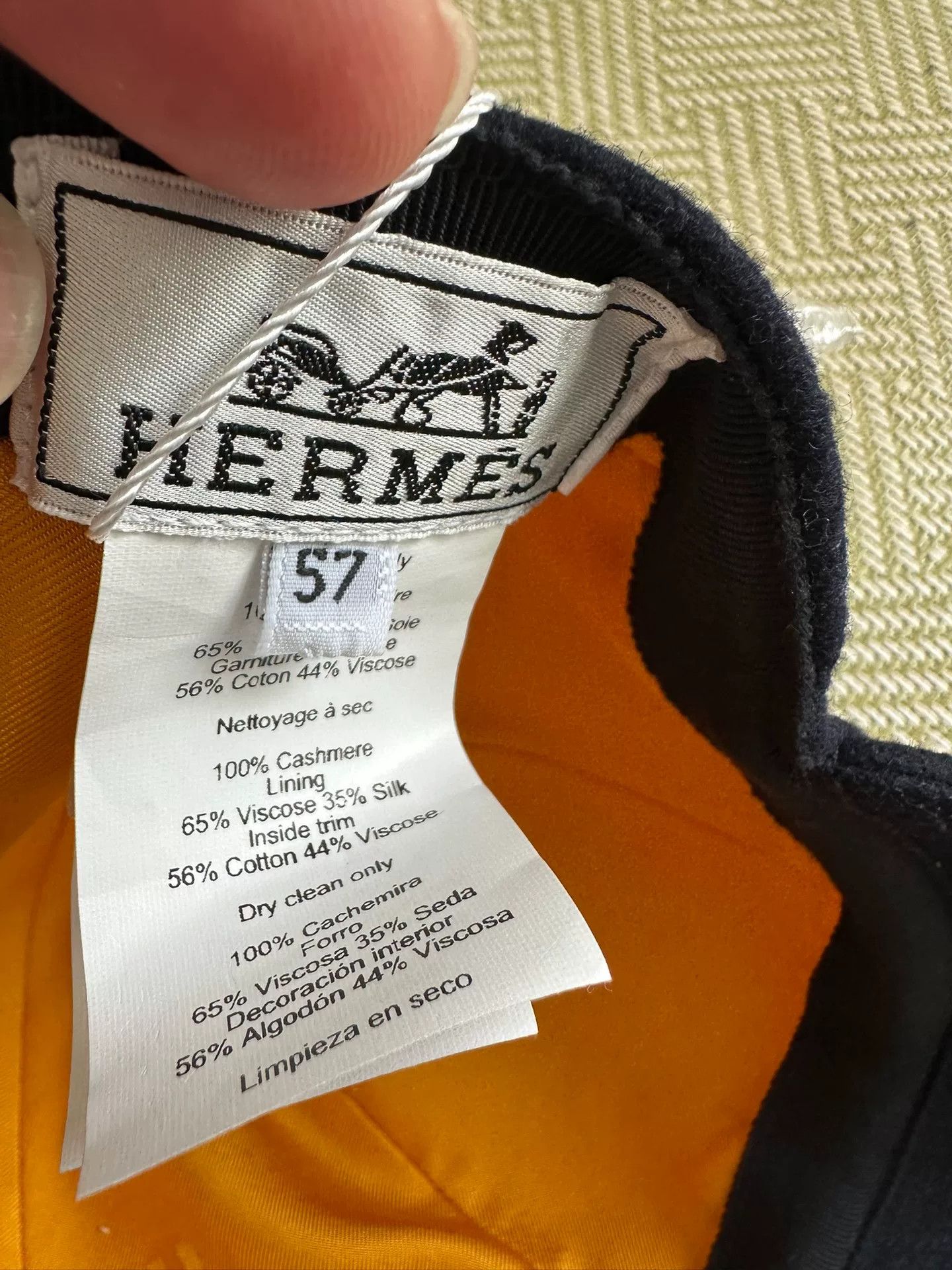Hermes hermes cashmere baseball cap in dark blue Size ONE SIZE - 3 Thumbnail