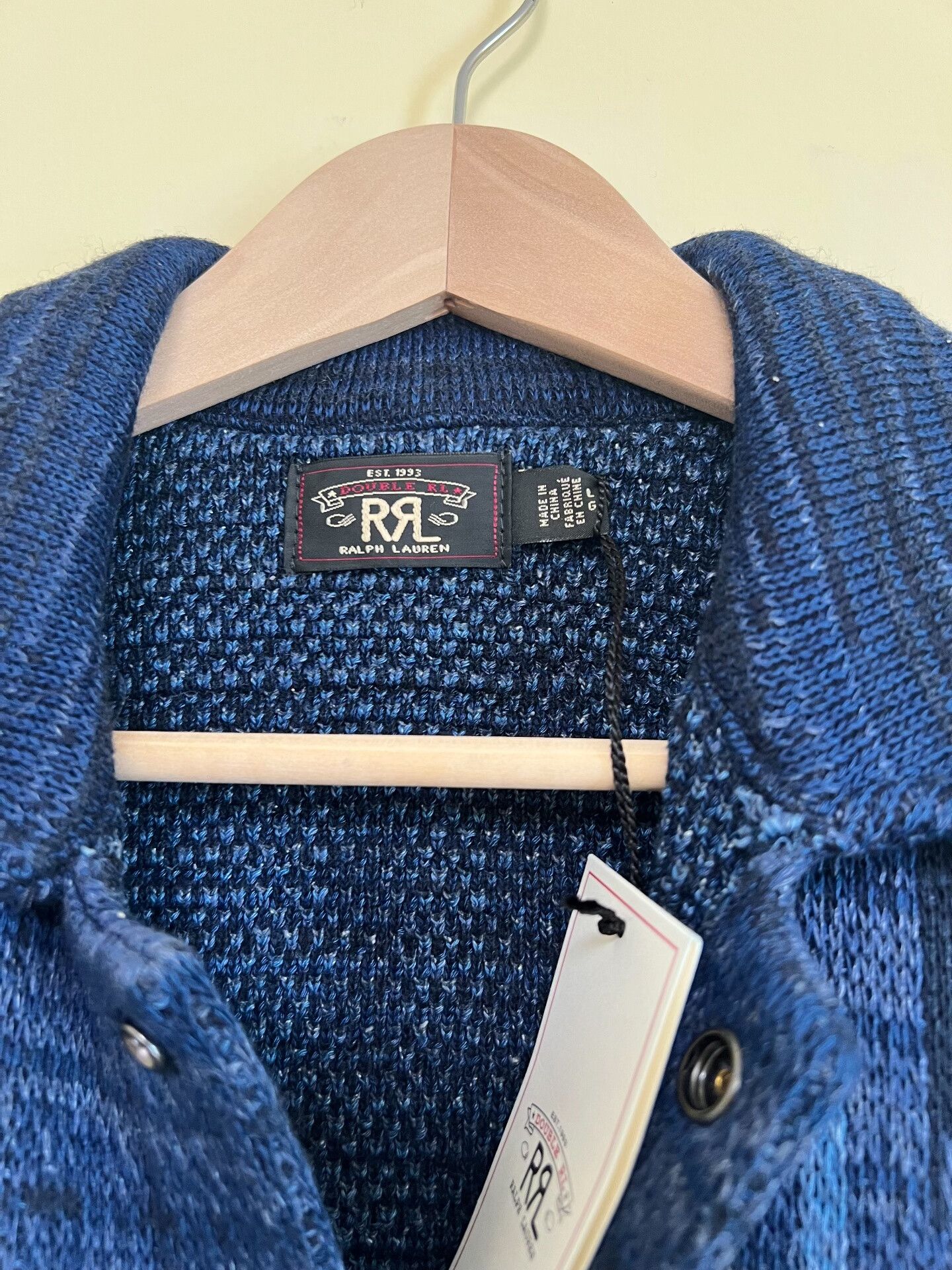 RRL Ralph Lauren RRL Blue Dyed Knit Jacket Size US M / EU 48-50 / 2 - 4 Thumbnail