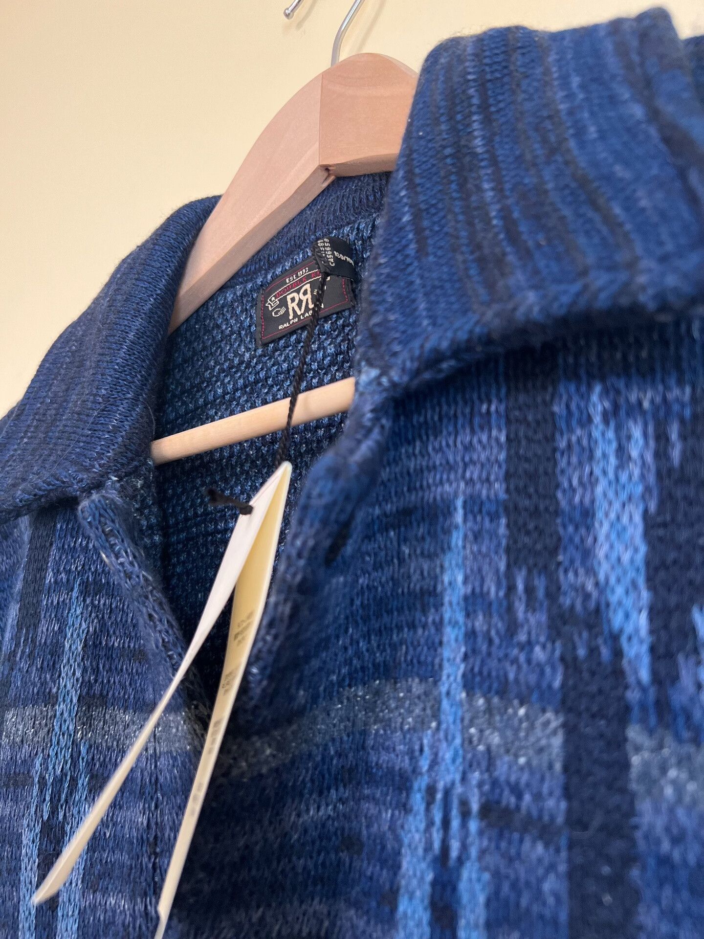 RRL Ralph Lauren RRL Blue Dyed Knit Jacket Size US M / EU 48-50 / 2 - 5 Thumbnail