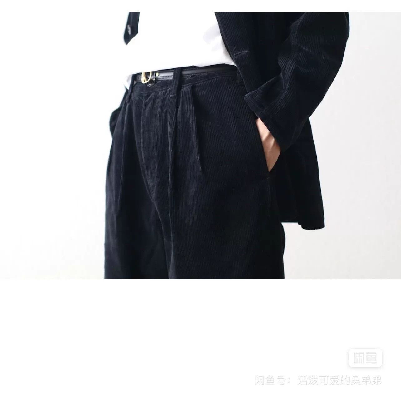 Porter Classic Black Corduroy Casual Pants for Fall Size US 30 / EU 46 - 5 Thumbnail