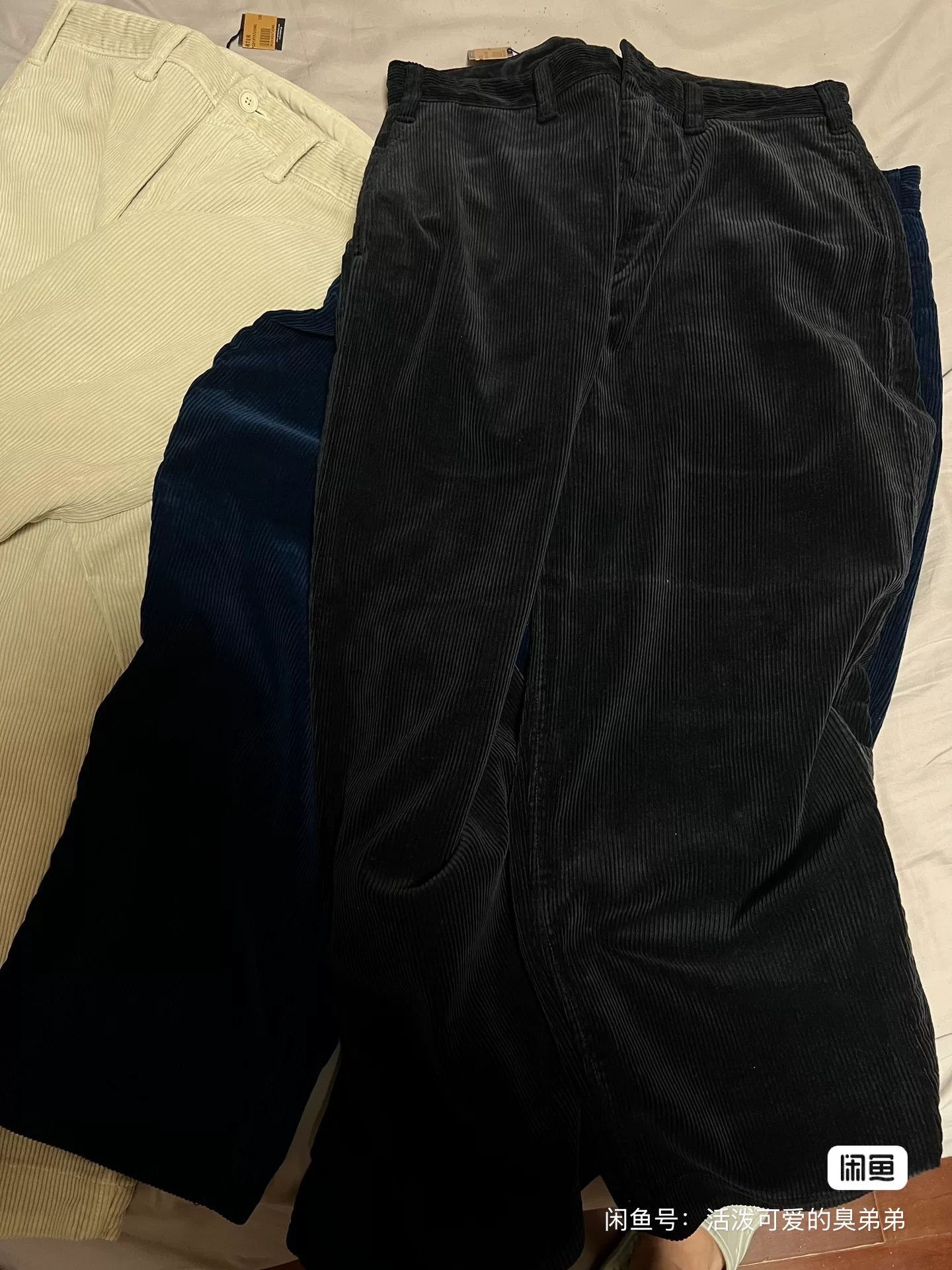 Porter Classic Black Corduroy Casual Pants for Fall Size US 30 / EU 46 - 7 Thumbnail