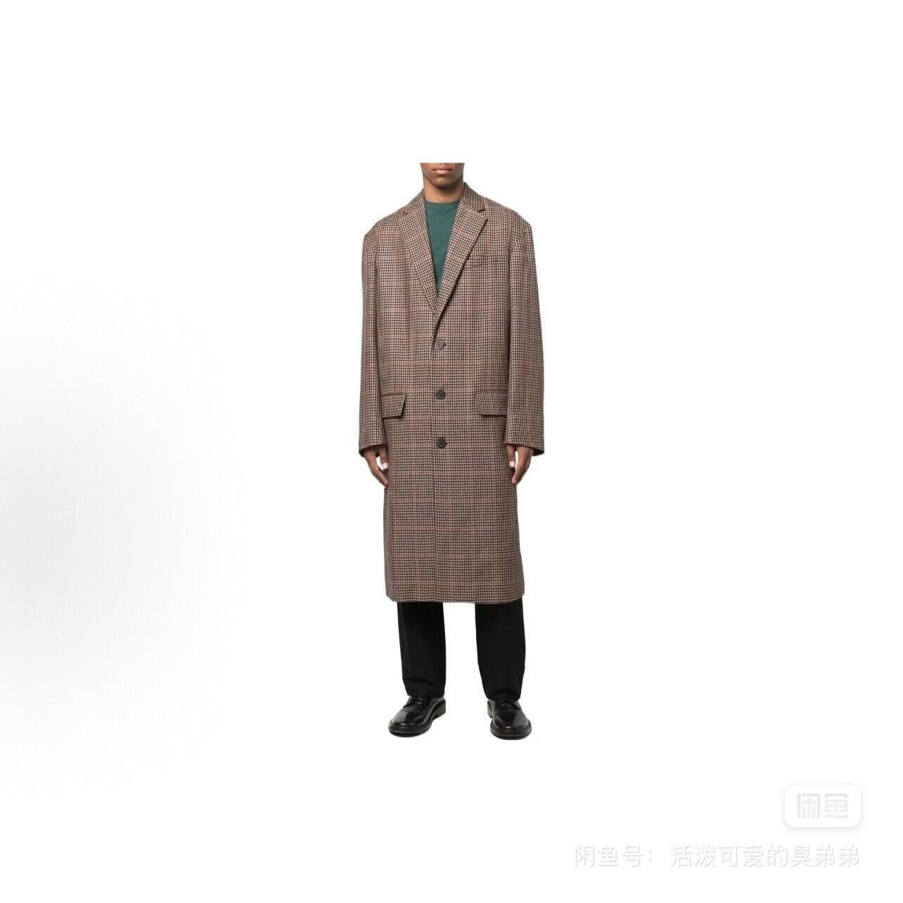 Balenciaga Balenciaga Brown Checkered Overcoat Unisex Size US M / EU 48-50 / 2 - 2 Thumbnail