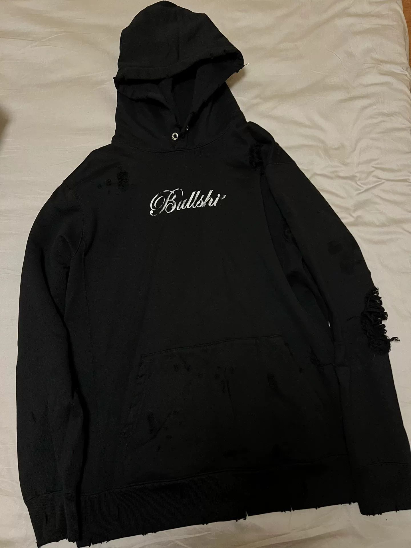 Mastermind Japan Mastermind Japan Distressed Black Hoodie Size US M / EU 48-50 / 2 - 3 Thumbnail