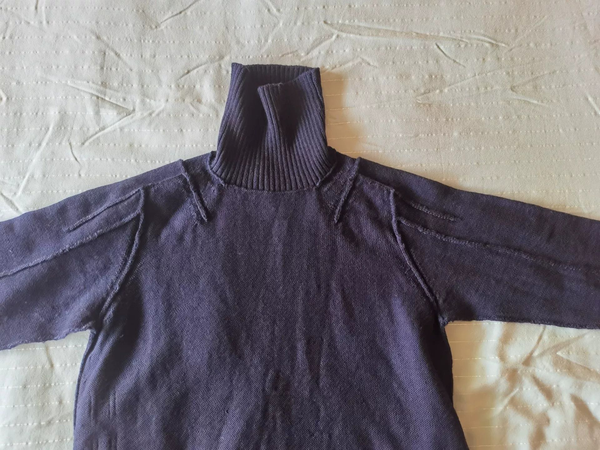 Y's Y's Dark Blue Long Knit Sweater Coat Size M / US 6-8 / IT 42-44 - 5 Thumbnail