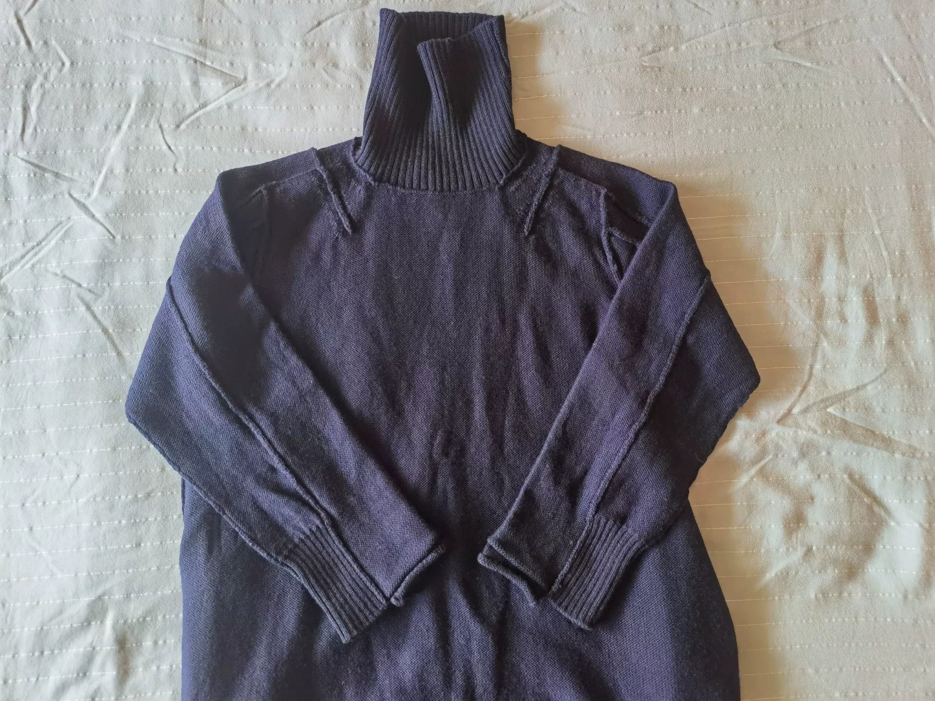Y's Y's Dark Blue Long Knit Sweater Coat Size M / US 6-8 / IT 42-44 - 4 Thumbnail