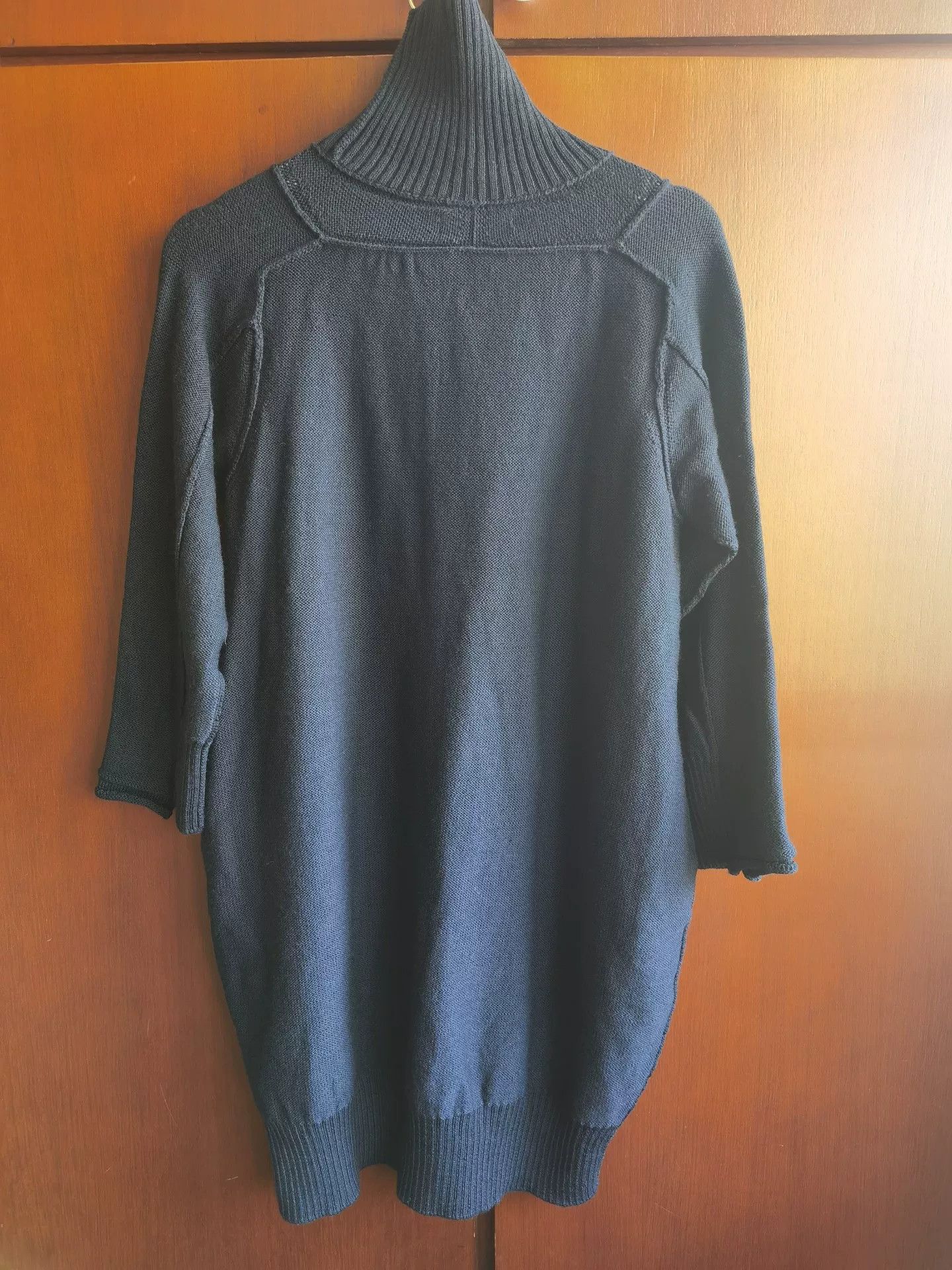 Y's Y's Dark Blue Long Knit Sweater Coat Size M / US 6-8 / IT 42-44 - 2 Thumbnail