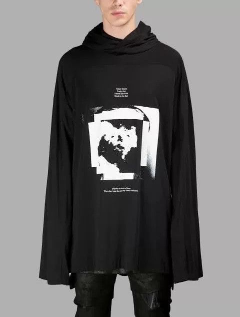 Julius Hooded Long Sleeve Flared T-Shirt Size M / US 6-8 / IT 42-44 - 4 Thumbnail