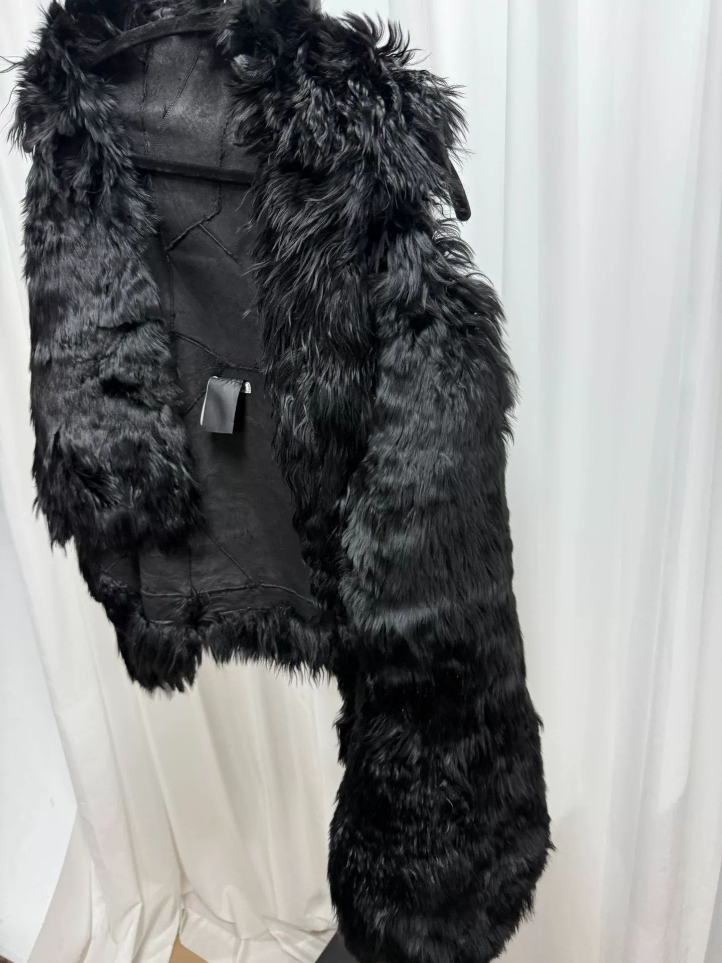 Ann Demeulemeester Black Fur Panel Vest Cape Size M / US 6-8 / IT 42-44 - 3 Thumbnail