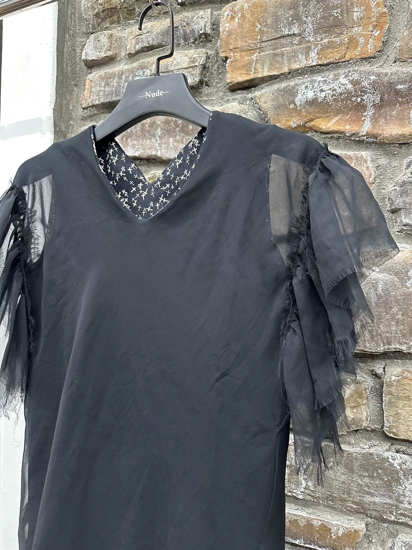 Comme des Garcons Sheer Black Short Sleeve Top Size S / US 4 / IT 40 - 4 Thumbnail