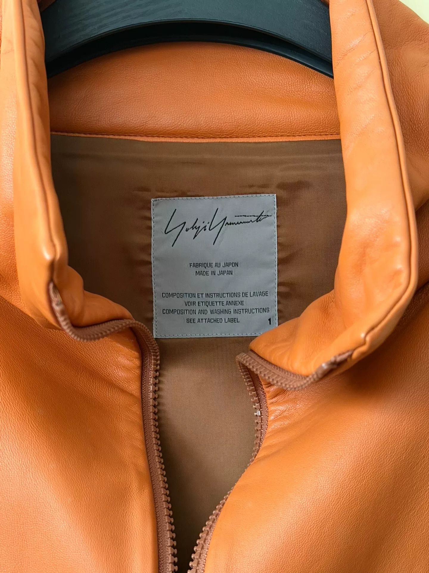 Yohji Yamamoto Yohji Yamamoto Leather Jacket in Orange Size M / US 6-8 / IT 42-44 - 6 Thumbnail