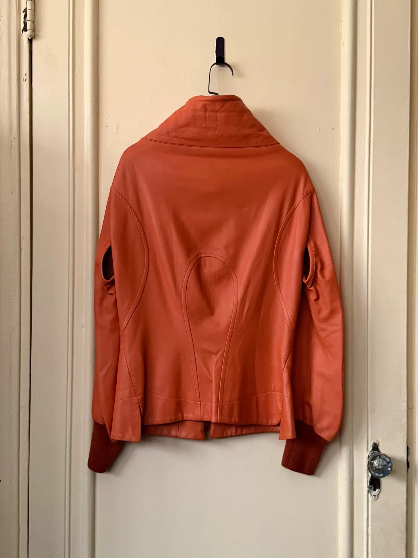Yohji Yamamoto Yohji Yamamoto Leather Jacket in Orange Size M / US 6-8 / IT 42-44 - 2 Thumbnail