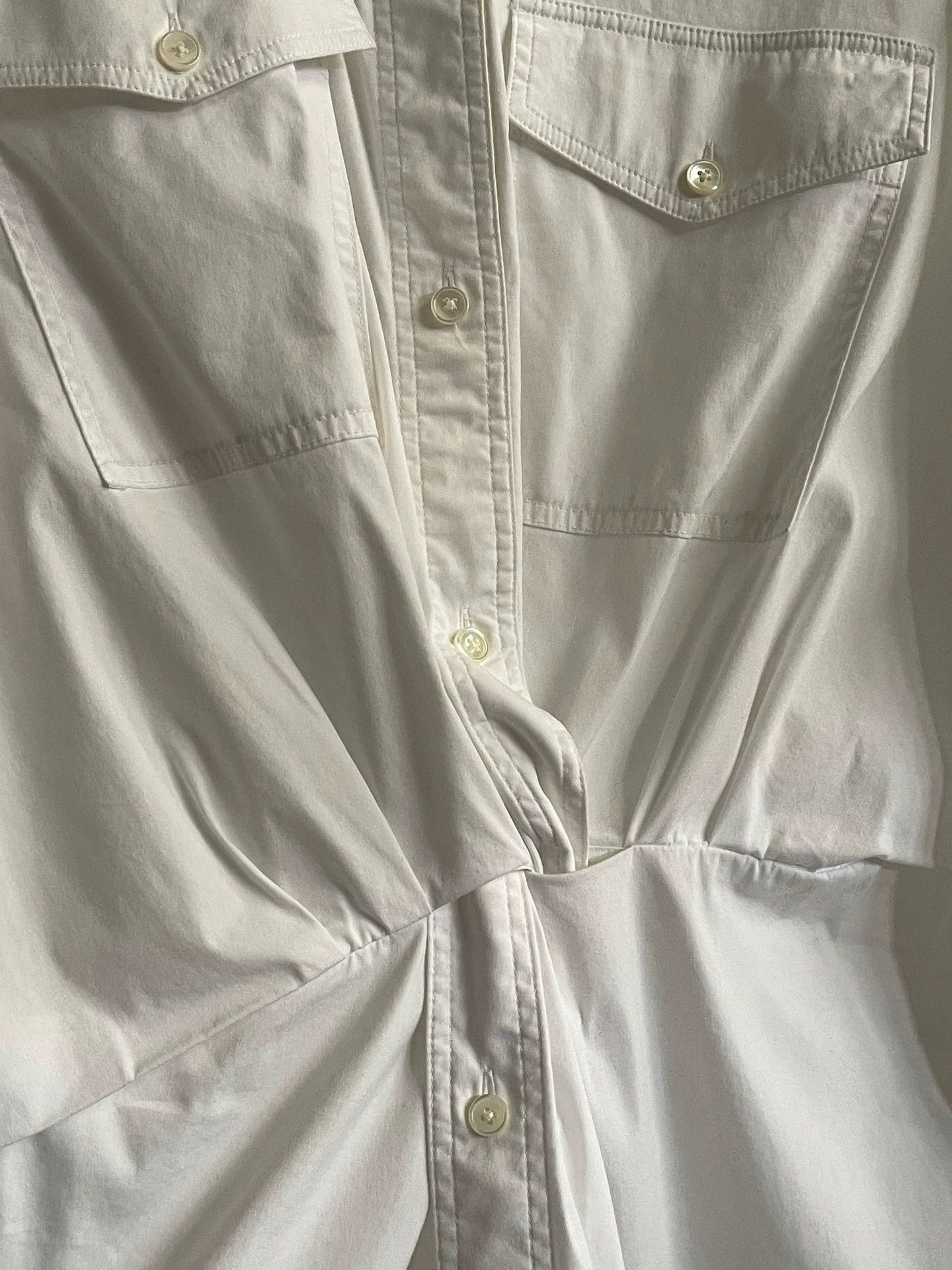 Helmut Lang Helmut Lang White Wrap Shirt Size S / US 4 / IT 40 - 4 Thumbnail