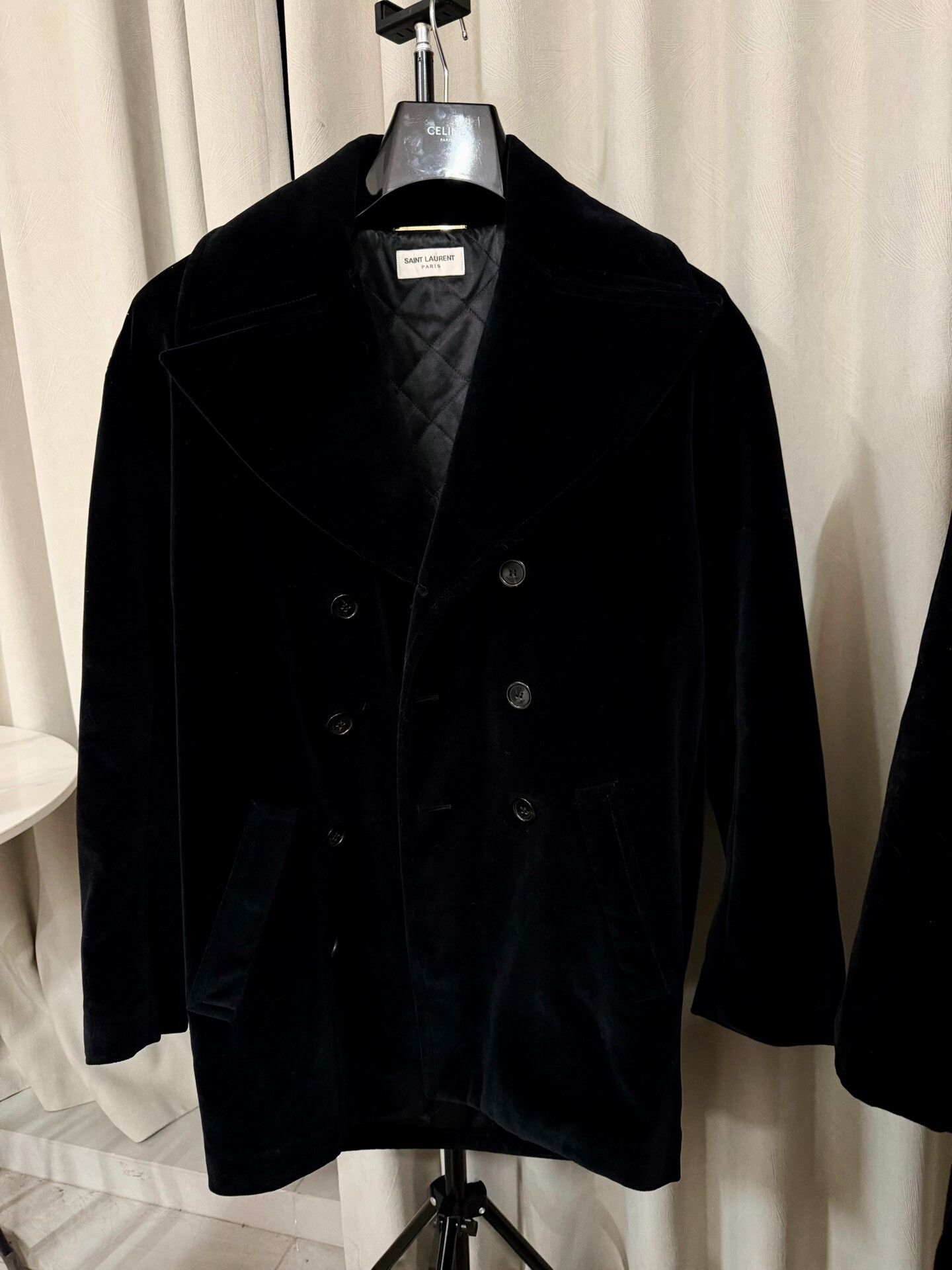 Saint Laurent Paris Saint Laurent Velvet Diamond Coat Size US M / EU 48-50 / 2 - 4 Thumbnail